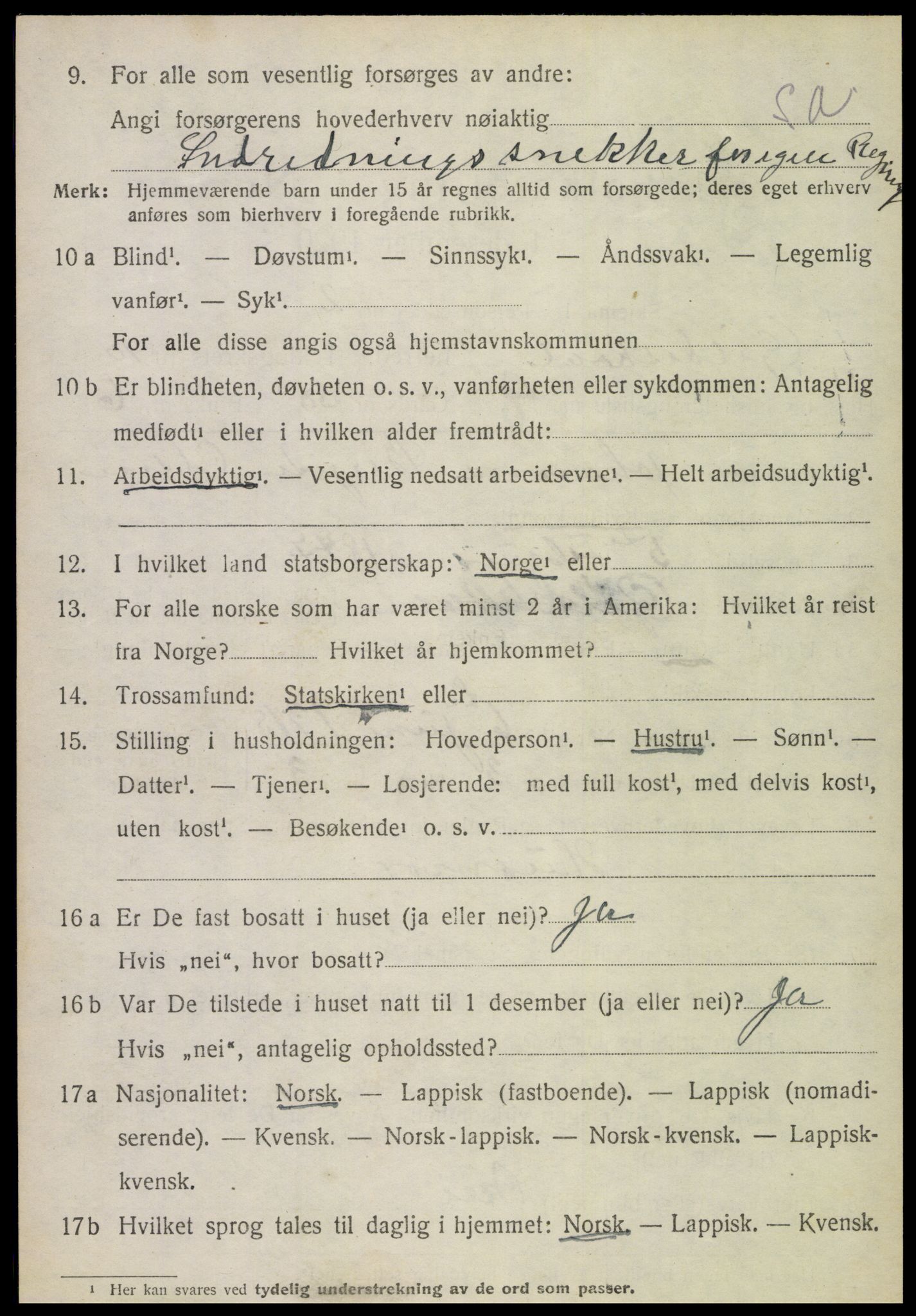 SAT, 1920 census for Gildeskål, 1920, p. 6143