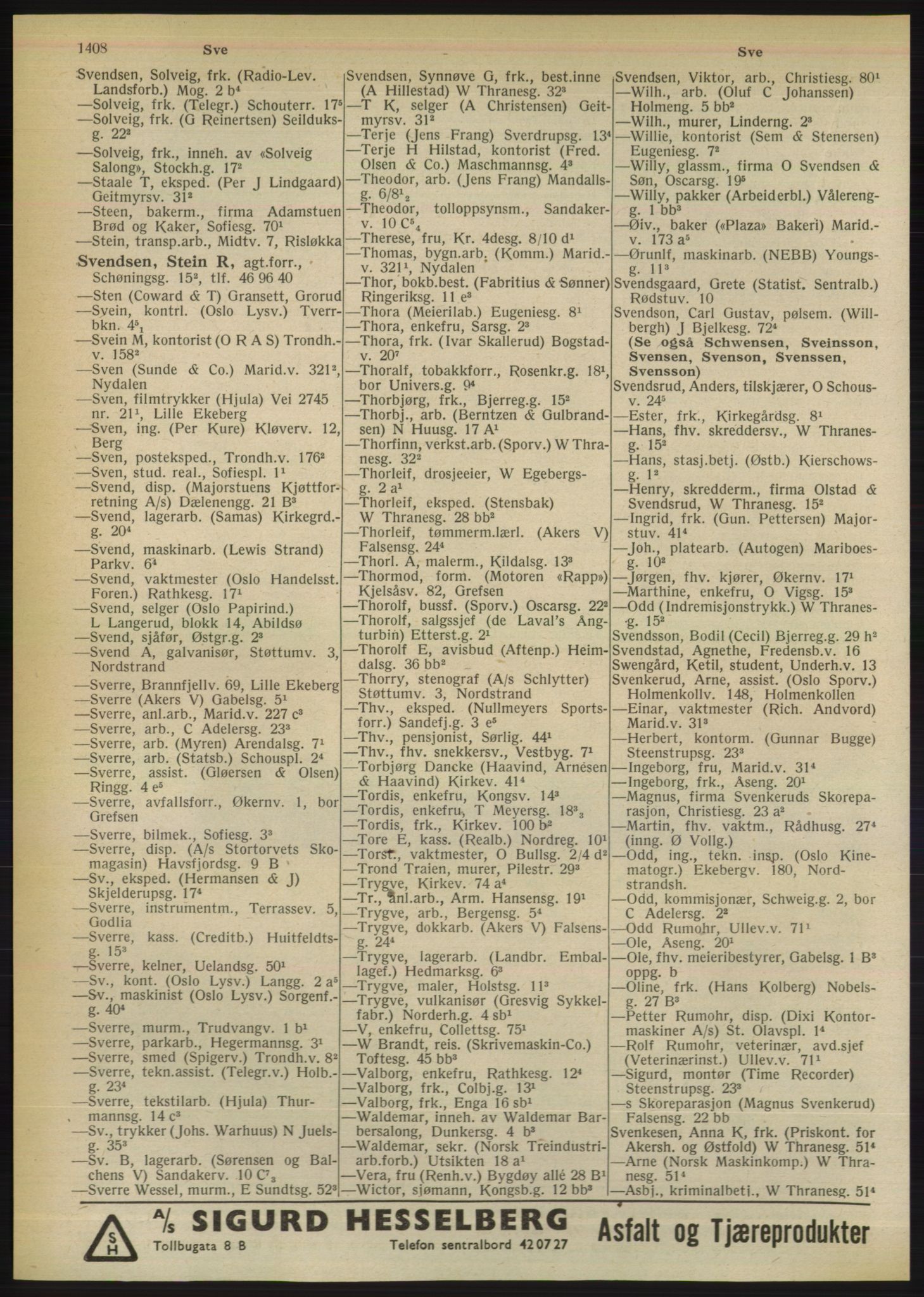 Kristiania/Oslo adressebok, PUBL/-, 1950, p. 1408