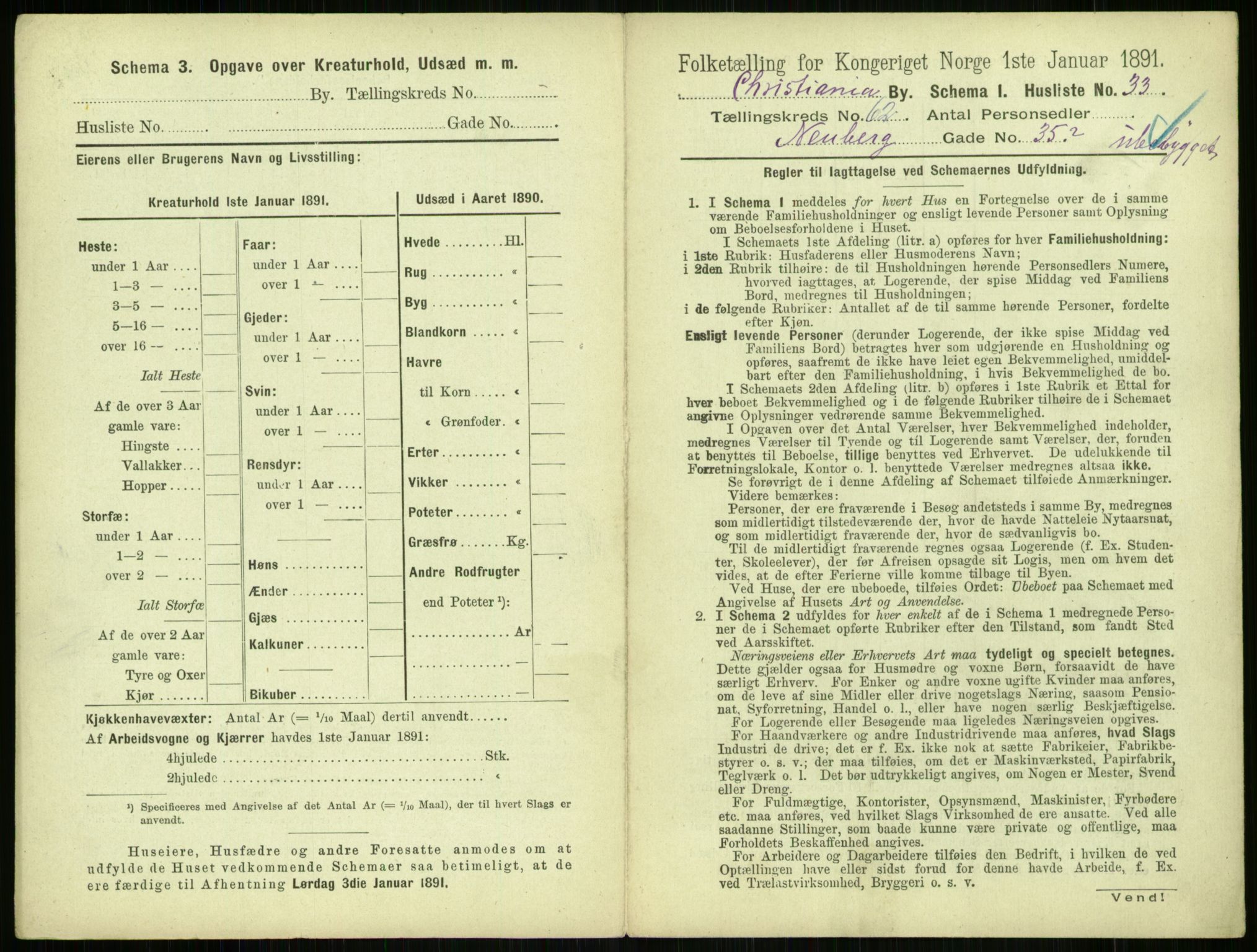 RA, 1891 census for 0301 Kristiania, 1891, p. 33054