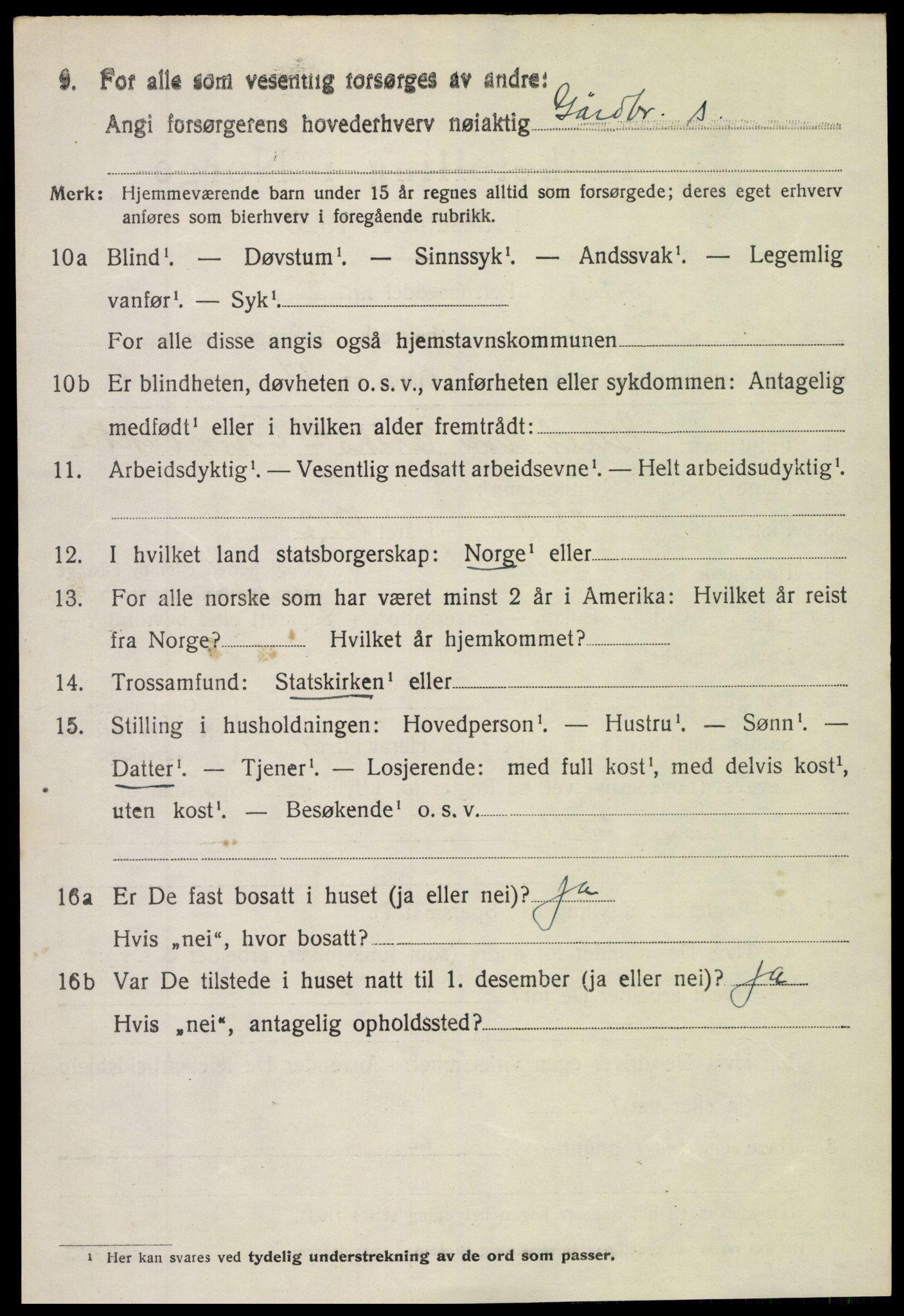 SAH, 1920 census for Sør-Aurdal, 1920, p. 9218