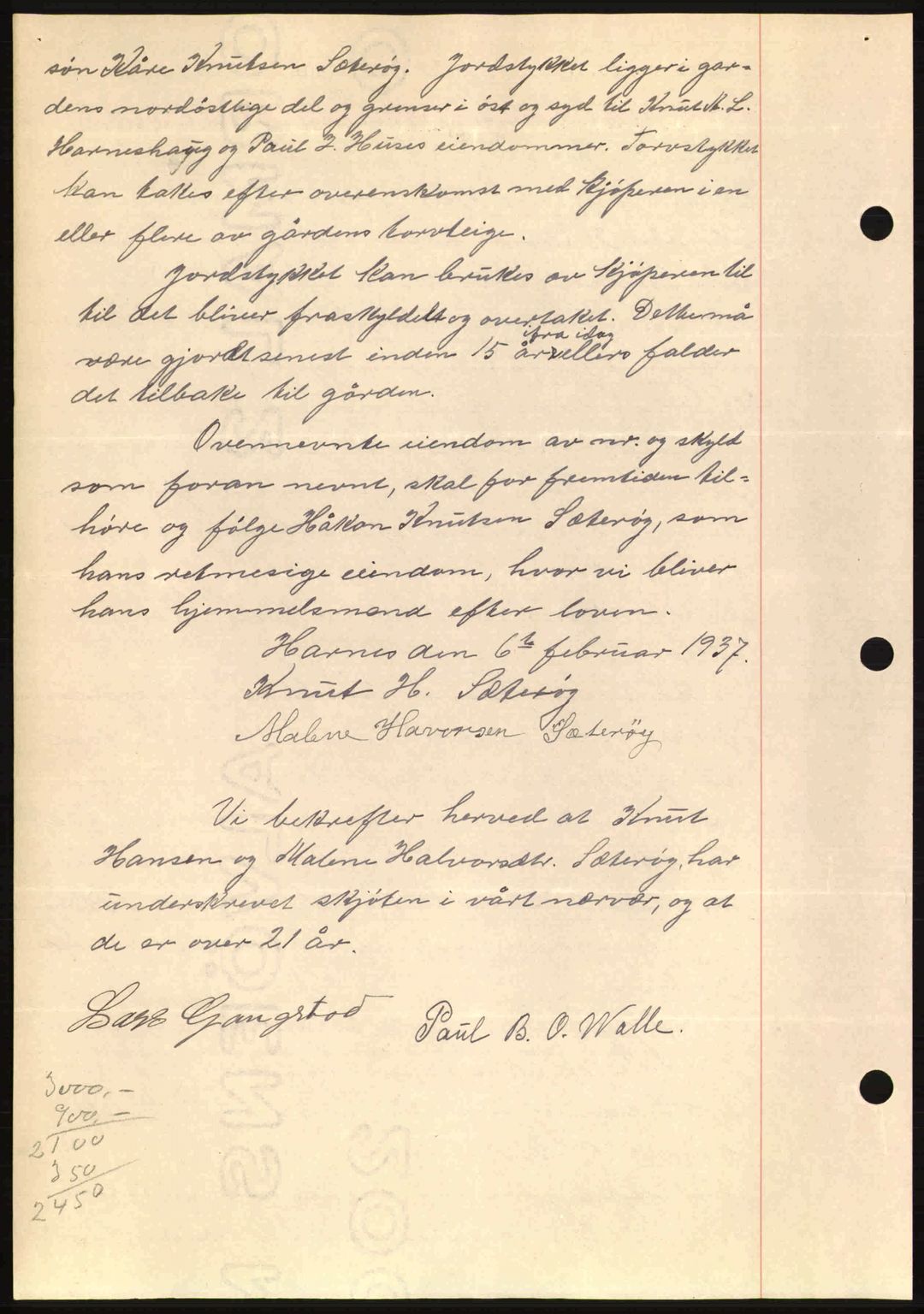 Romsdal sorenskriveri, SAT/A-4149/1/2/2C: Mortgage book no. A2, 1936-1937, Diary no: : 401/1937