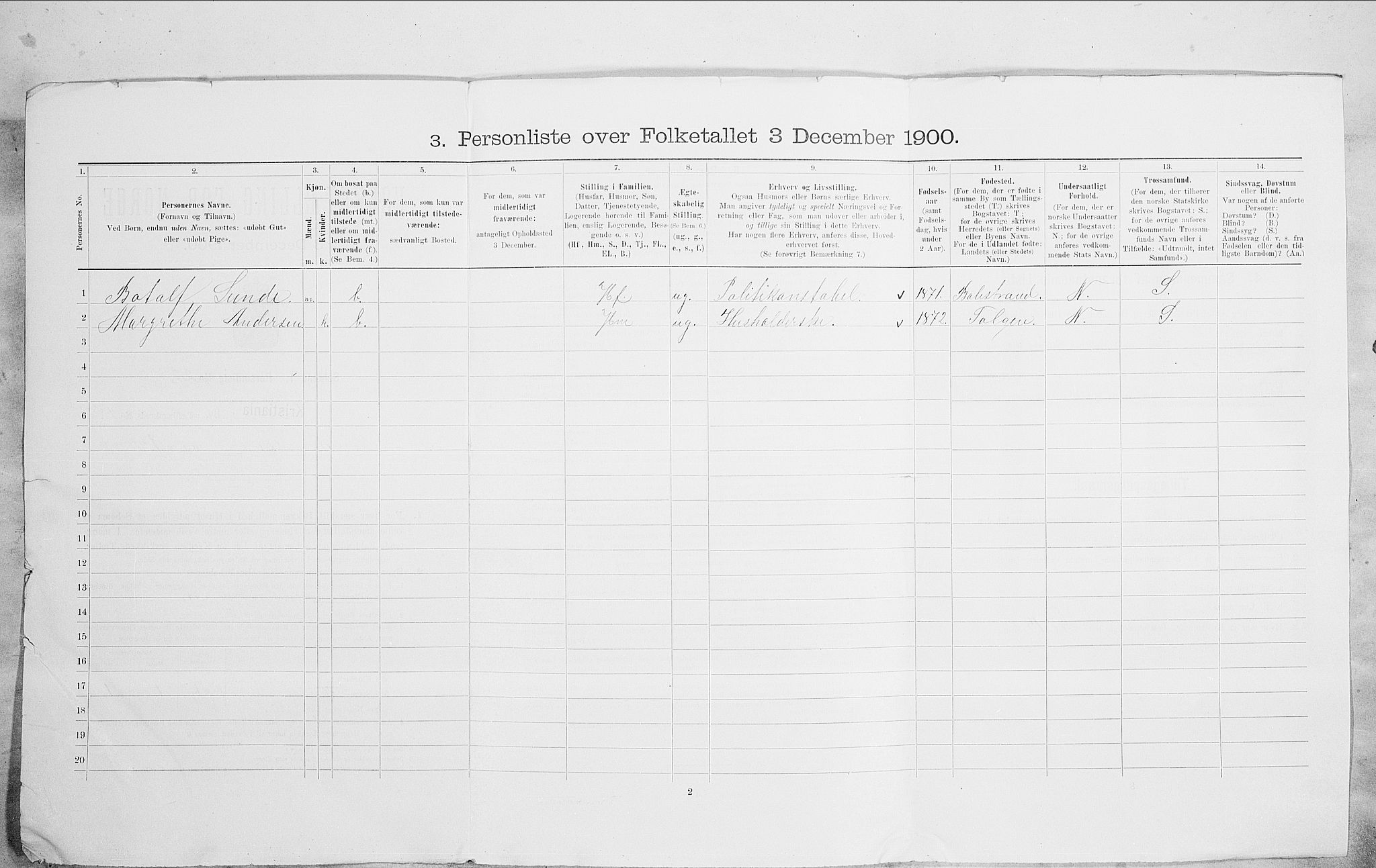 SAO, 1900 census for Kristiania, 1900, p. 93766