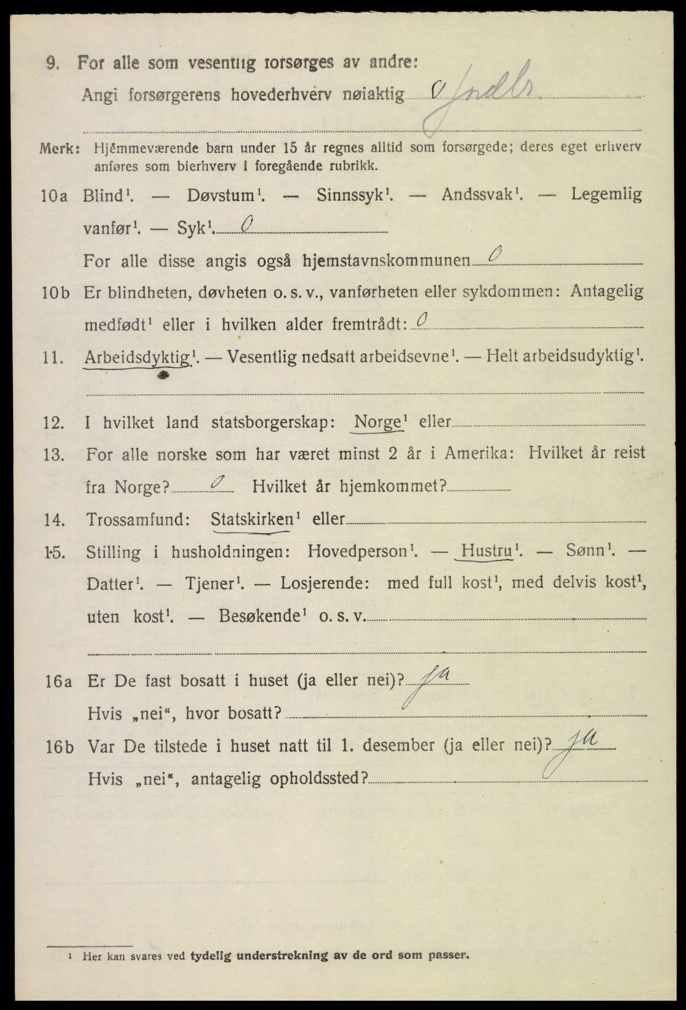 SAH, 1920 census for Biri, 1920, p. 6374