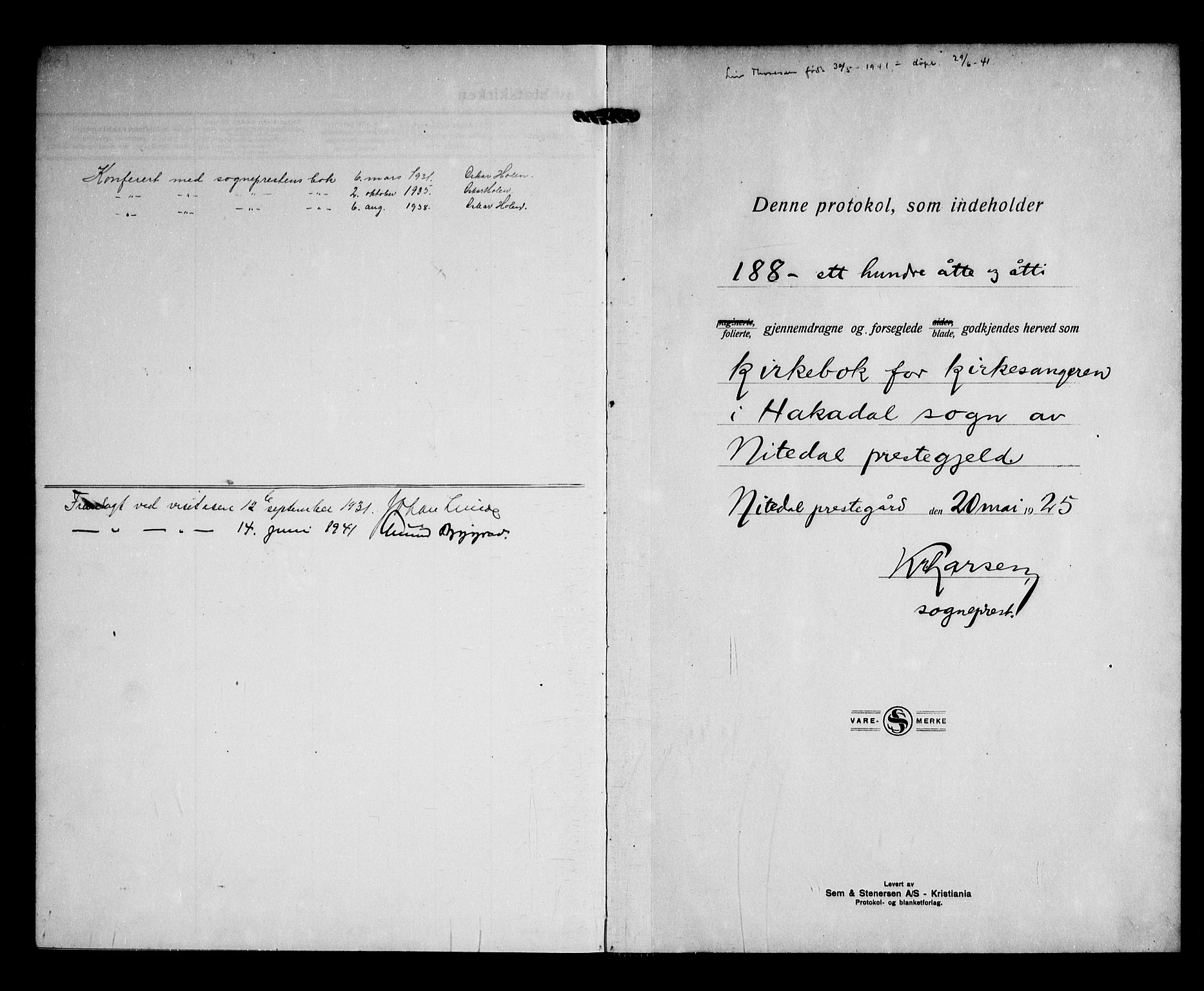 Nittedal prestekontor Kirkebøker, SAO/A-10365a/G/Gb/L0004: Parish register (copy) no. II 4, 1925-1945