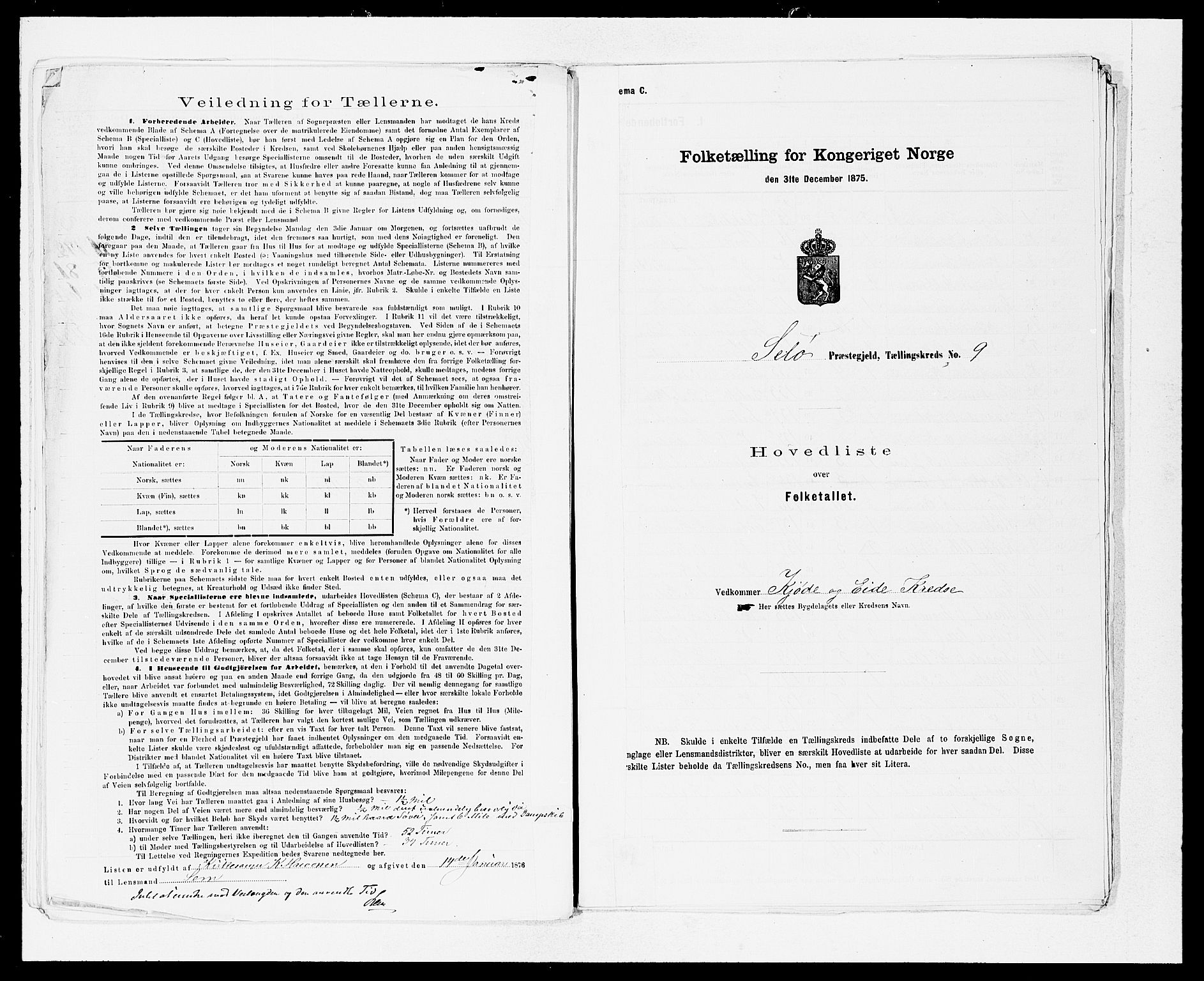 SAB, 1875 Census for 1441P Selje, 1875, p. 19