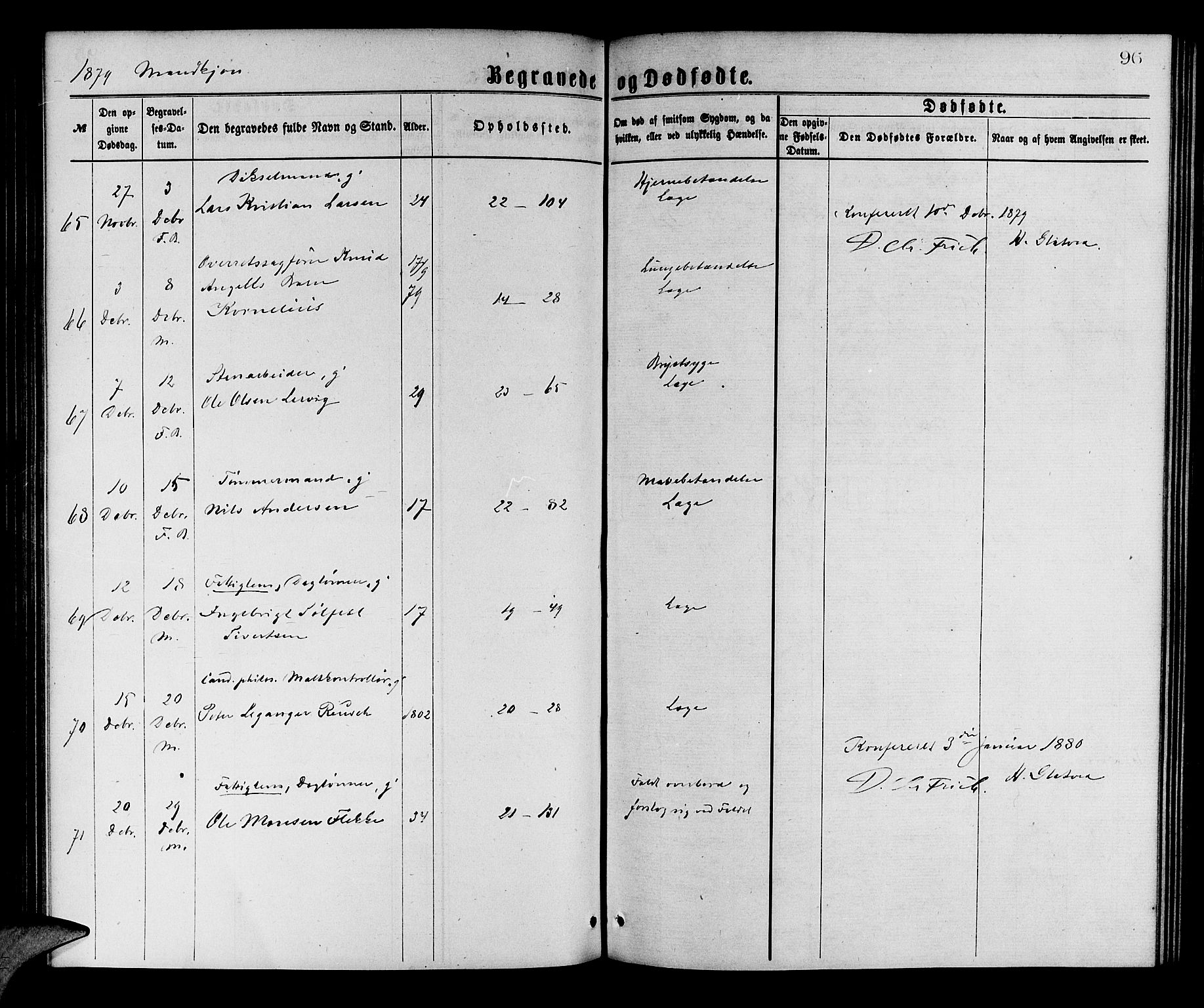 Korskirken sokneprestembete, SAB/A-76101/H/Hab: Parish register (copy) no. E 3, 1871-1883, p. 96