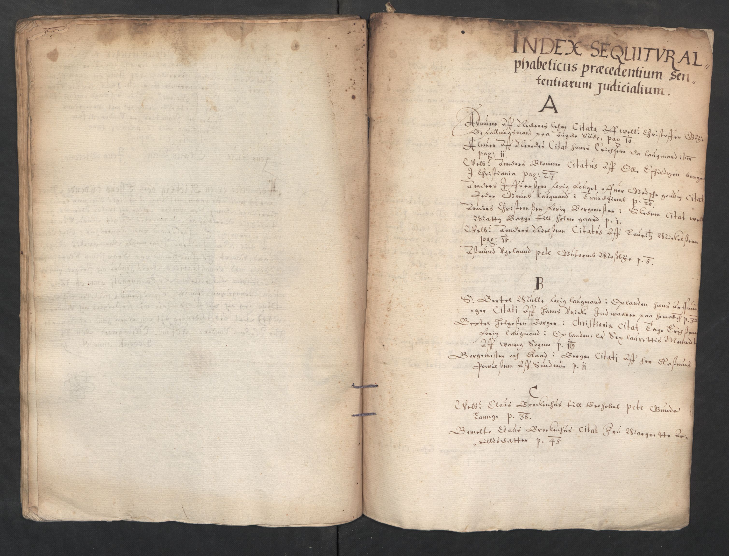 Herredagen 1539-1664  (Kongens Retterting), RA/EA-2882/A/L0015: Avsiktsbok, 1625