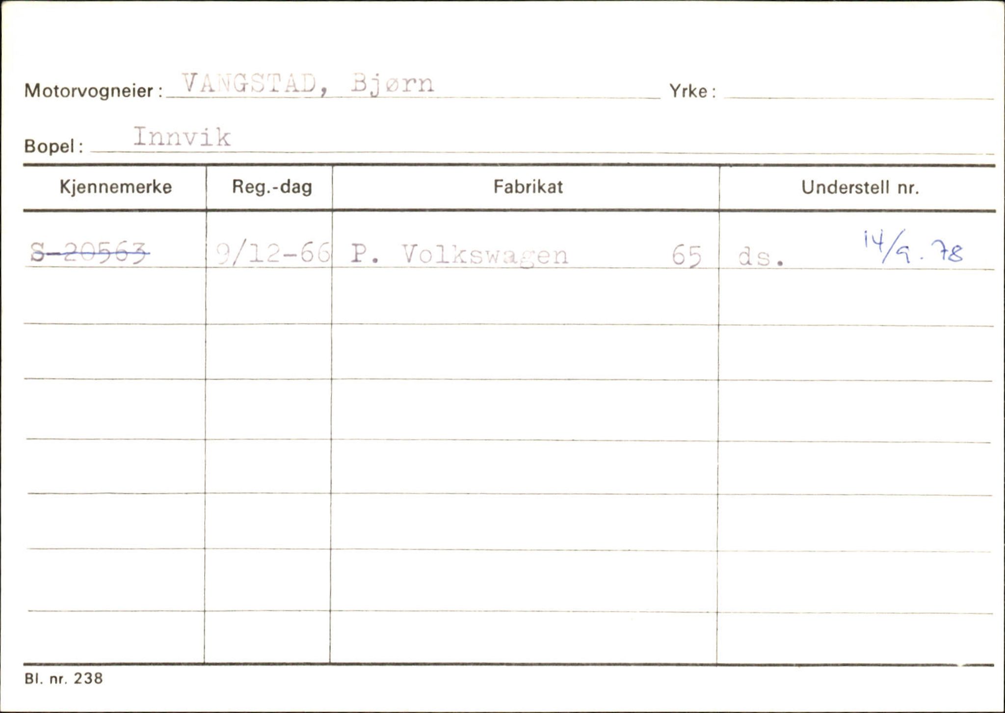 Statens vegvesen, Sogn og Fjordane vegkontor, AV/SAB-A-5301/4/F/L0131: Eigarregister Høyanger P-Å. Stryn S-Å, 1945-1975, p. 2136