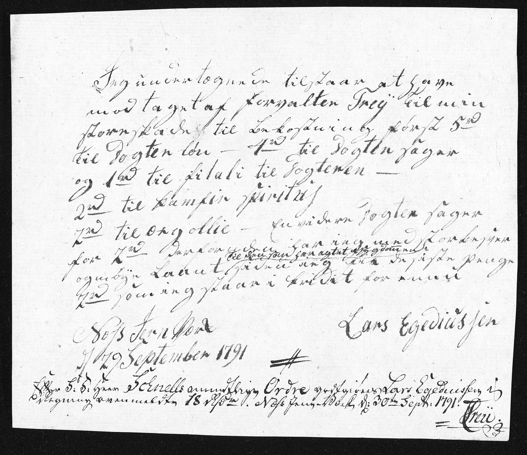 Baaseland Jernverk og Næs Jernverk, NESJ/NJM-001/01/01/L0032: Innkomne brev - arkivkode 87-96, 1791-1800