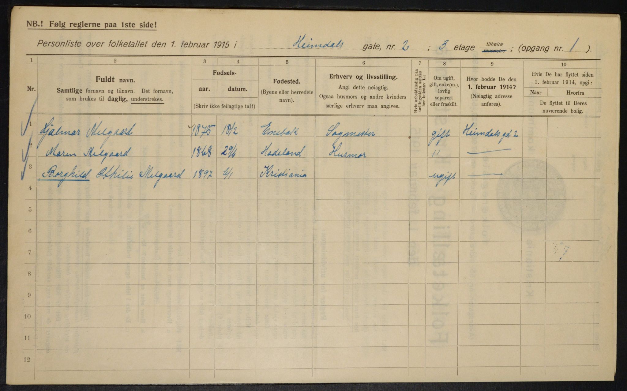 OBA, Municipal Census 1915 for Kristiania, 1915, p. 36225