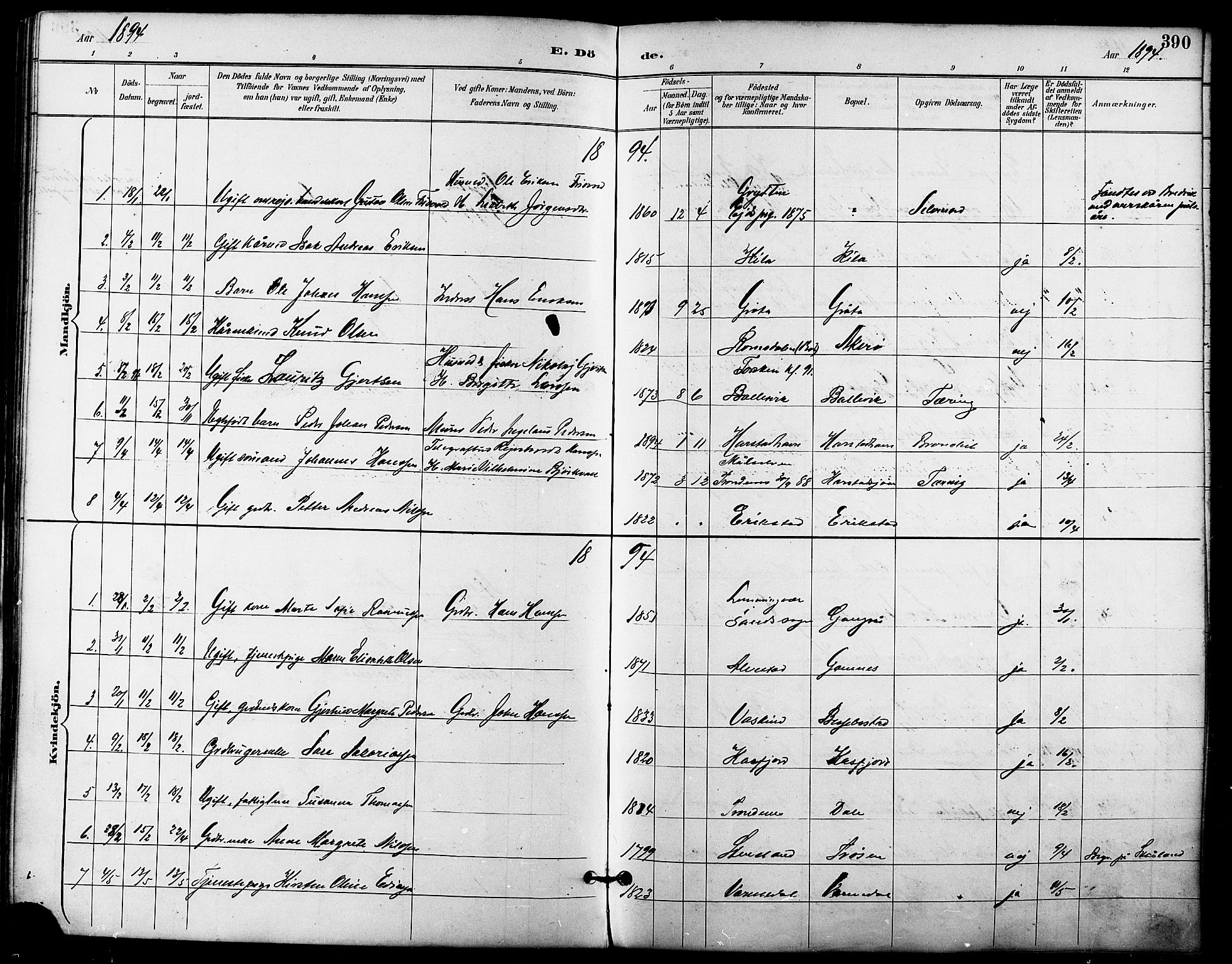 Trondenes sokneprestkontor, SATØ/S-1319/H/Ha/L0016kirke: Parish register (official) no. 16, 1890-1898, p. 390