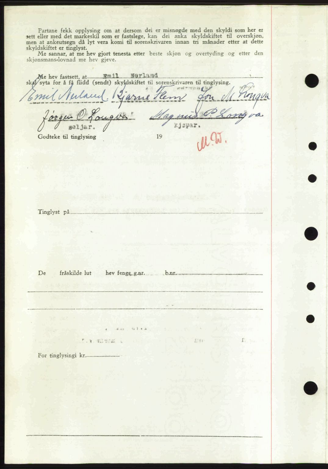 Nordre Sunnmøre sorenskriveri, SAT/A-0006/1/2/2C/2Ca: Mortgage book no. A35, 1950-1950, Diary no: : 2135/1950