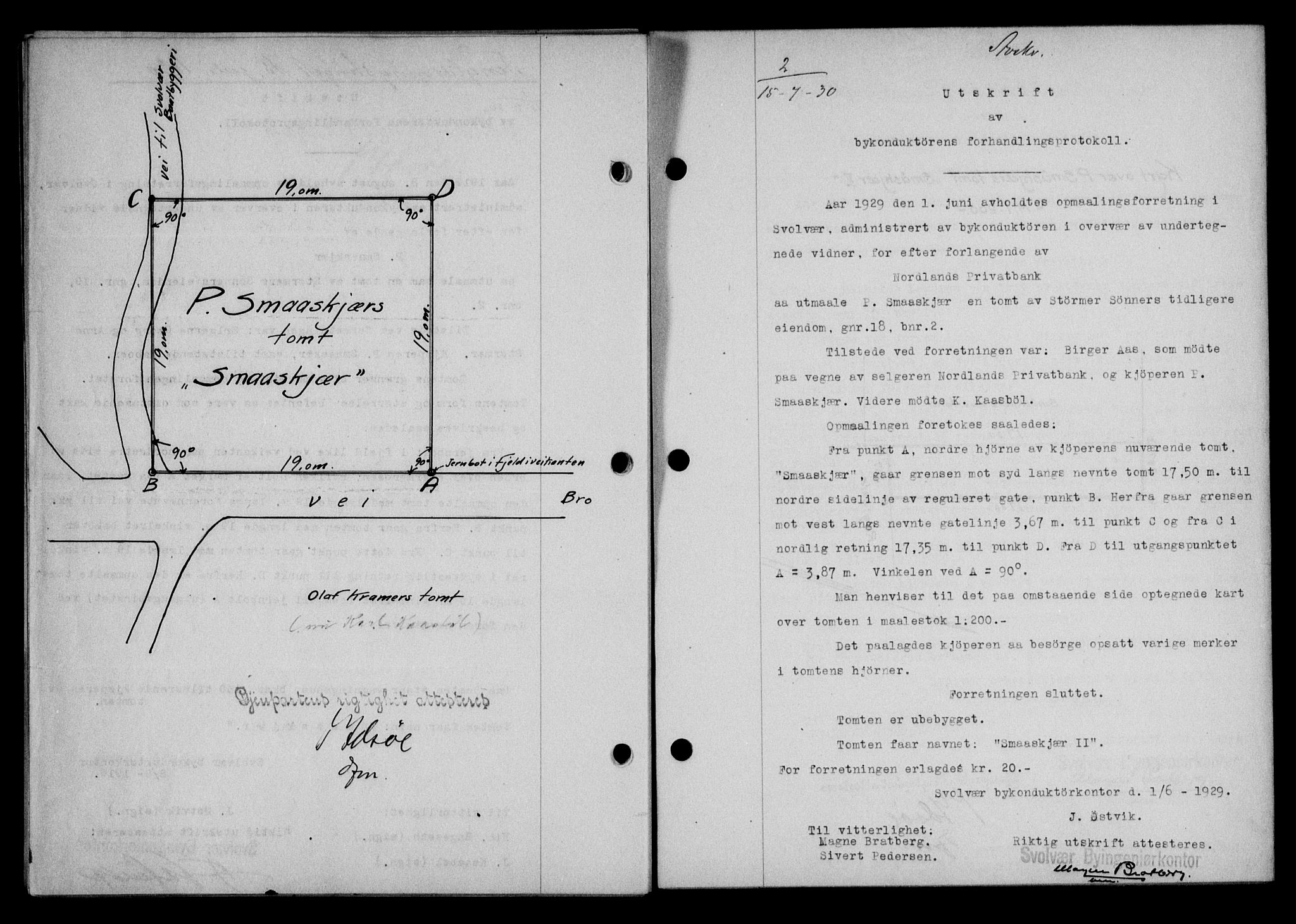 Lofoten sorenskriveri, SAT/A-0017/1/2/2C/L0022b: Mortgage book no. 22b, 1930-1930, Deed date: 15.07.1930