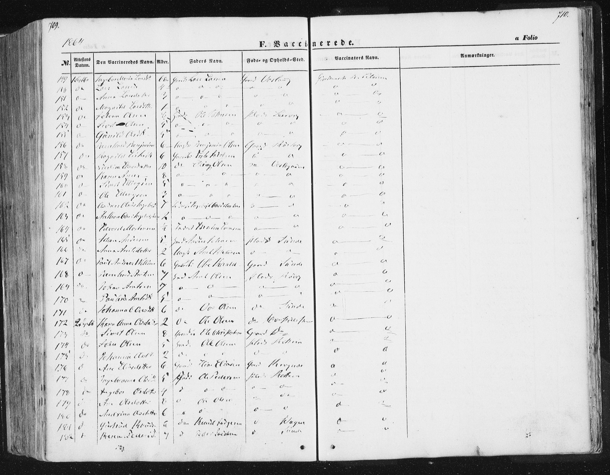 Ministerialprotokoller, klokkerbøker og fødselsregistre - Sør-Trøndelag, AV/SAT-A-1456/630/L0494: Parish register (official) no. 630A07, 1852-1868, p. 709-710