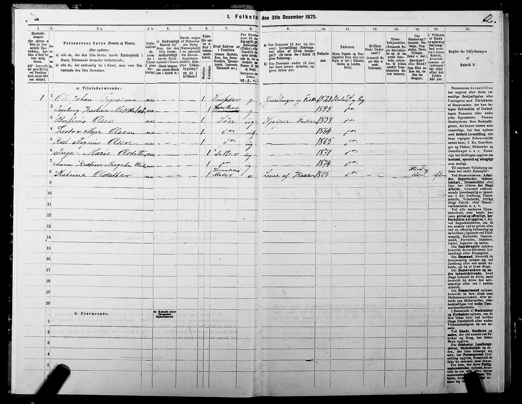 SATØ, 1875 census for 1917P Ibestad, 1875, p. 5002