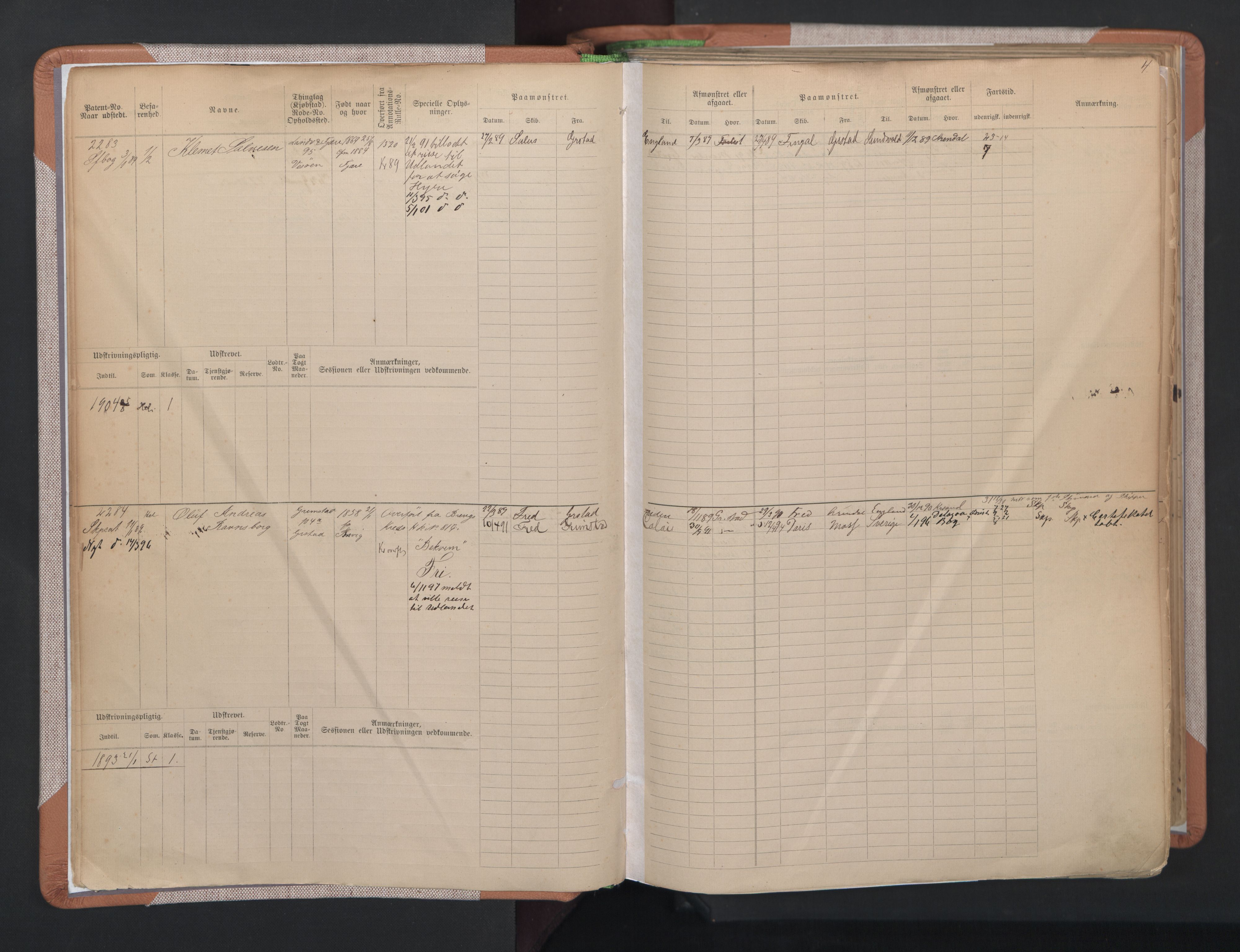 Grimstad mønstringskrets, AV/SAK-2031-0013/F/Fb/L0004: Hovedrulle A nr 2277-3042, F-7, 1889-1940, p. 8