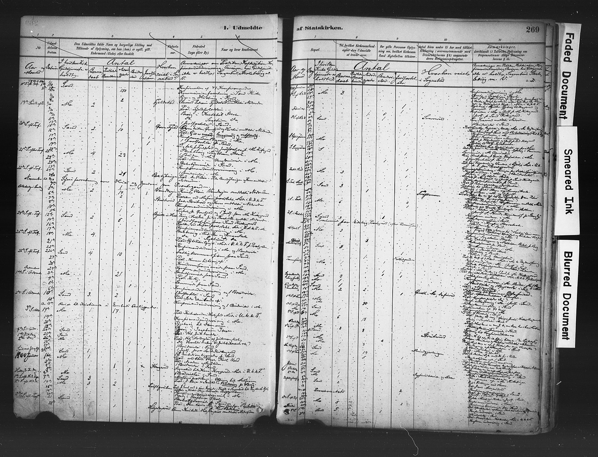 Nord-Odal prestekontor, AV/SAH-PREST-032/H/Ha/Haa/L0006: Parish register (official) no. 6, 1886-1901, p. 269