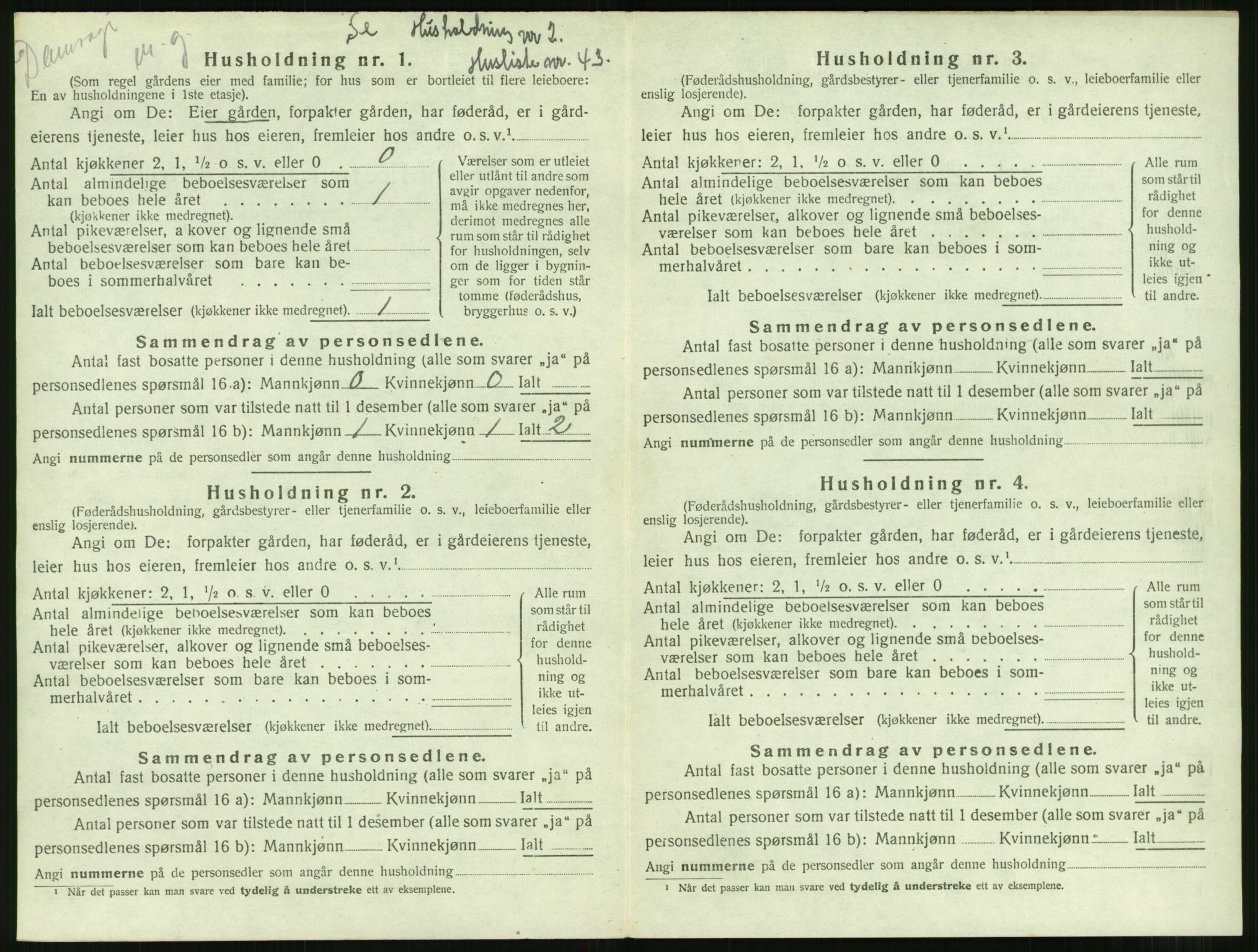 SAT, 1920 census for Borgund, 1920, p. 683