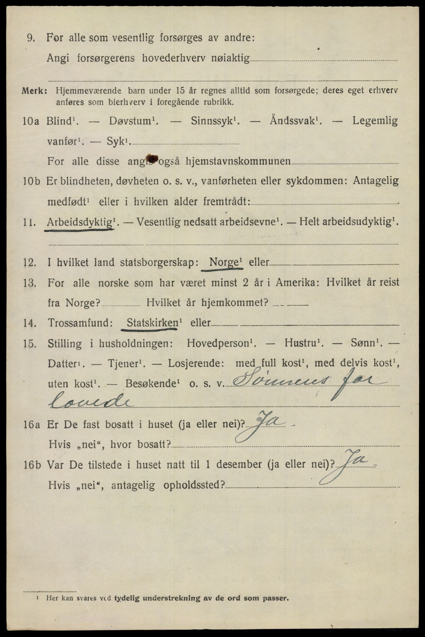 SAO, 1920 census for Høland, 1920, p. 9478