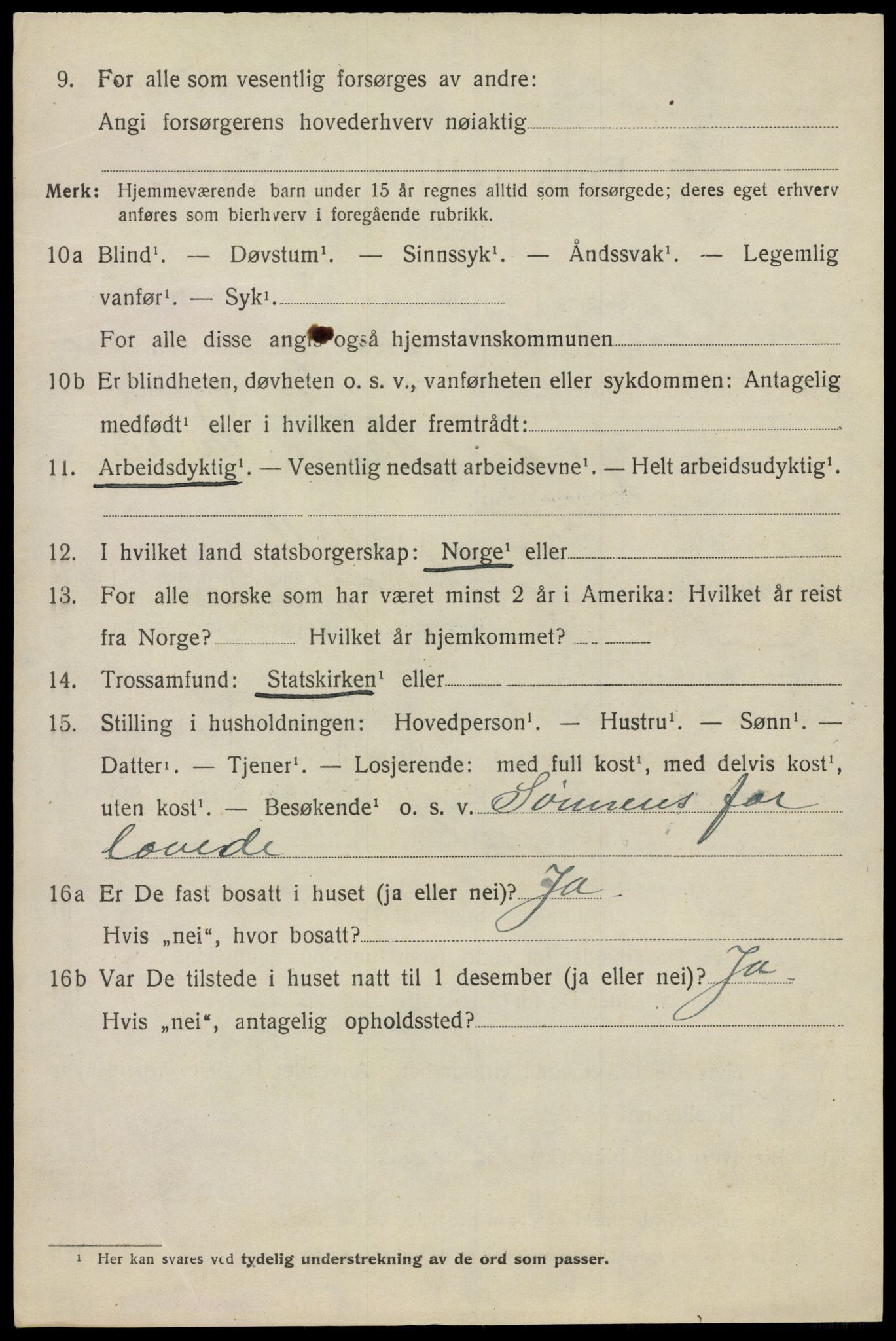 SAO, 1920 census for Høland, 1920, p. 9478