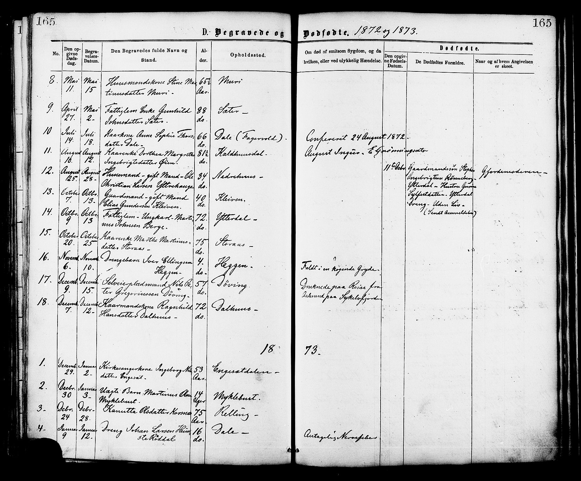 Ministerialprotokoller, klokkerbøker og fødselsregistre - Møre og Romsdal, AV/SAT-A-1454/519/L0254: Parish register (official) no. 519A13, 1868-1883, p. 165