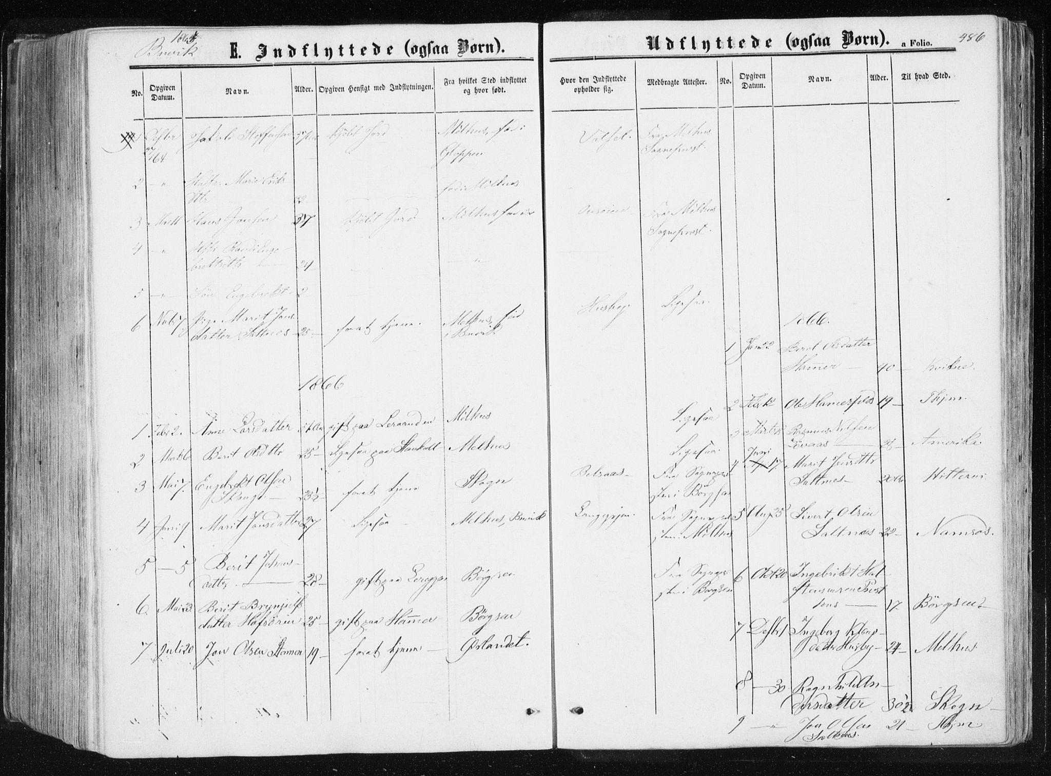 Ministerialprotokoller, klokkerbøker og fødselsregistre - Sør-Trøndelag, AV/SAT-A-1456/612/L0377: Parish register (official) no. 612A09, 1859-1877, p. 486