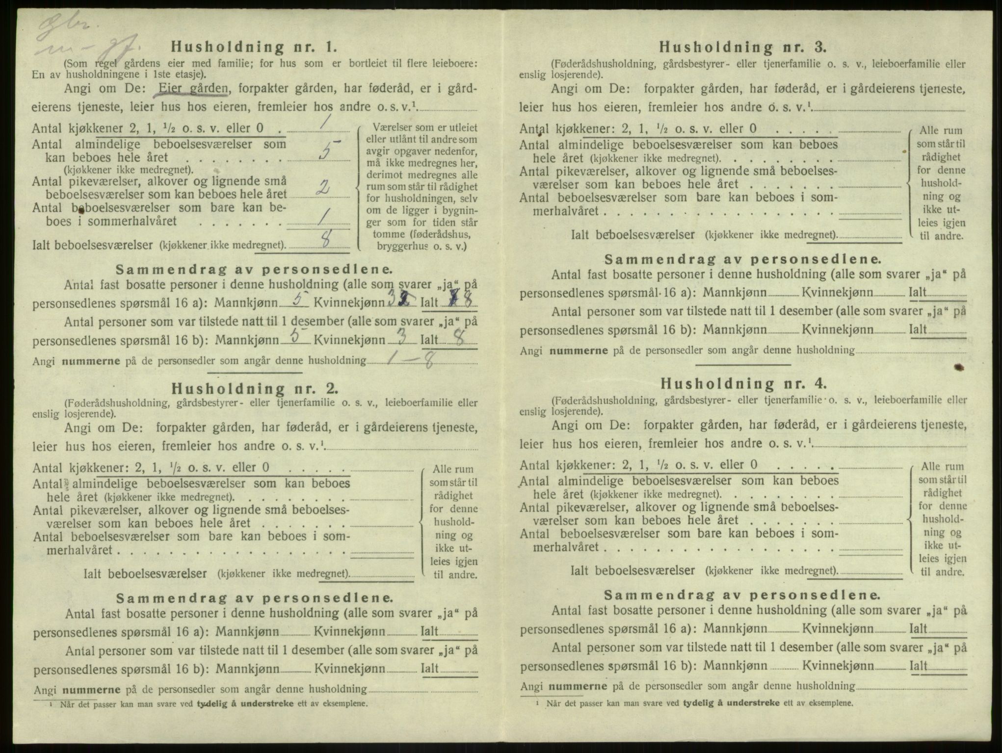 SAB, 1920 census for Bremanger, 1920, p. 448