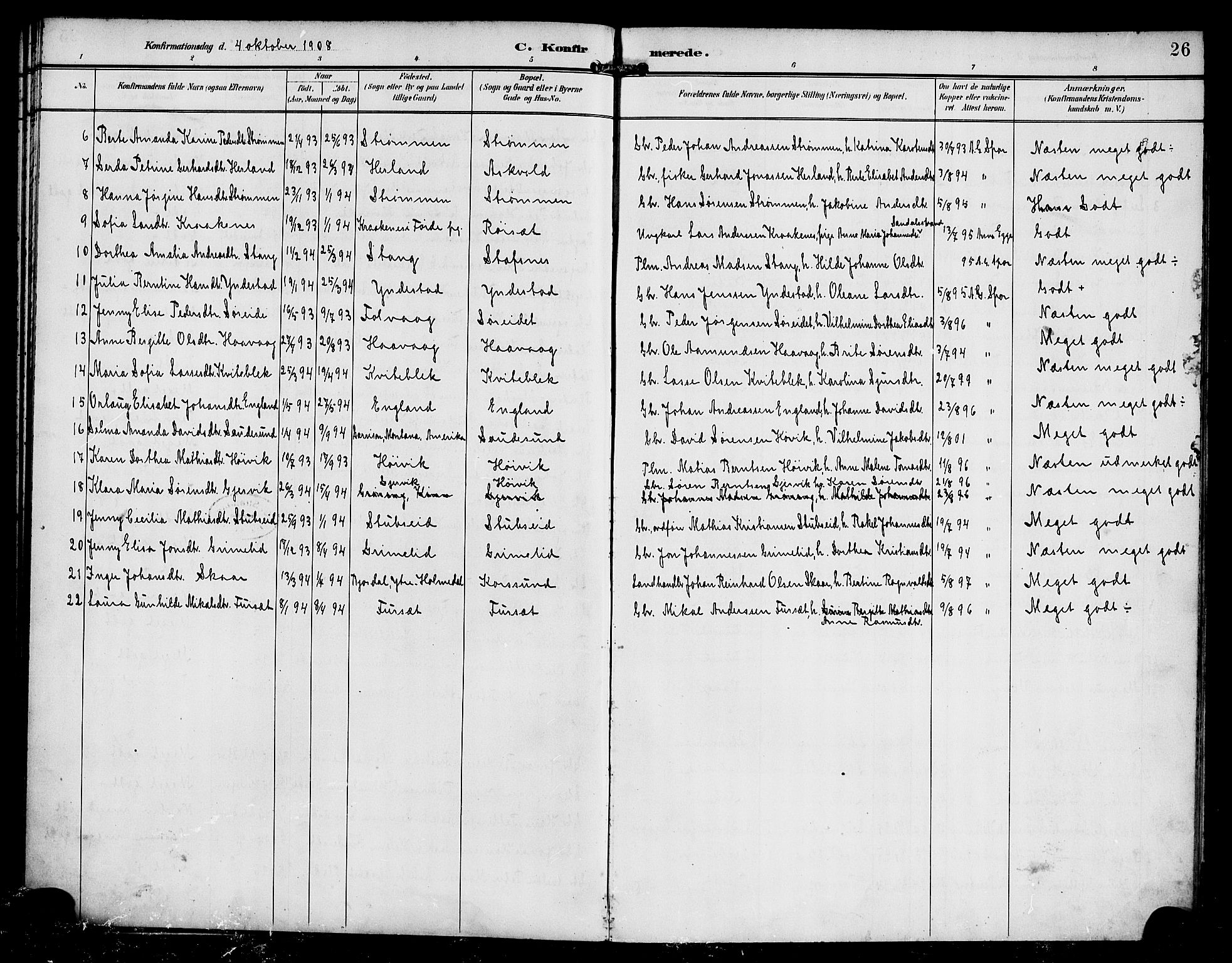Askvoll sokneprestembete, SAB/A-79501/H/Haa/Haab/L0001: Parish register (official) no. B 1, 1896-1920, p. 26