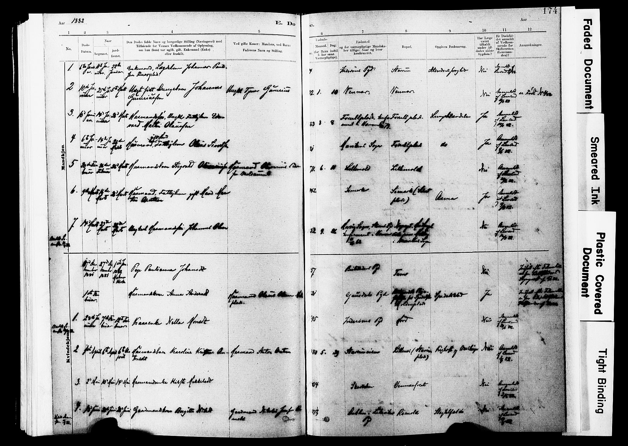 Ministerialprotokoller, klokkerbøker og fødselsregistre - Nord-Trøndelag, SAT/A-1458/744/L0420: Parish register (official) no. 744A04, 1882-1904, p. 174