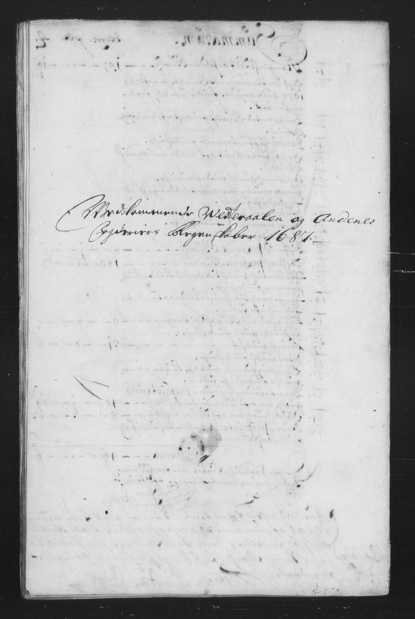 Rentekammeret inntil 1814, Reviderte regnskaper, Stiftamtstueregnskaper, Trondheim stiftamt og Nordland amt, AV/RA-EA-6044/R/Rh/L0010: Nordland amt, 1687