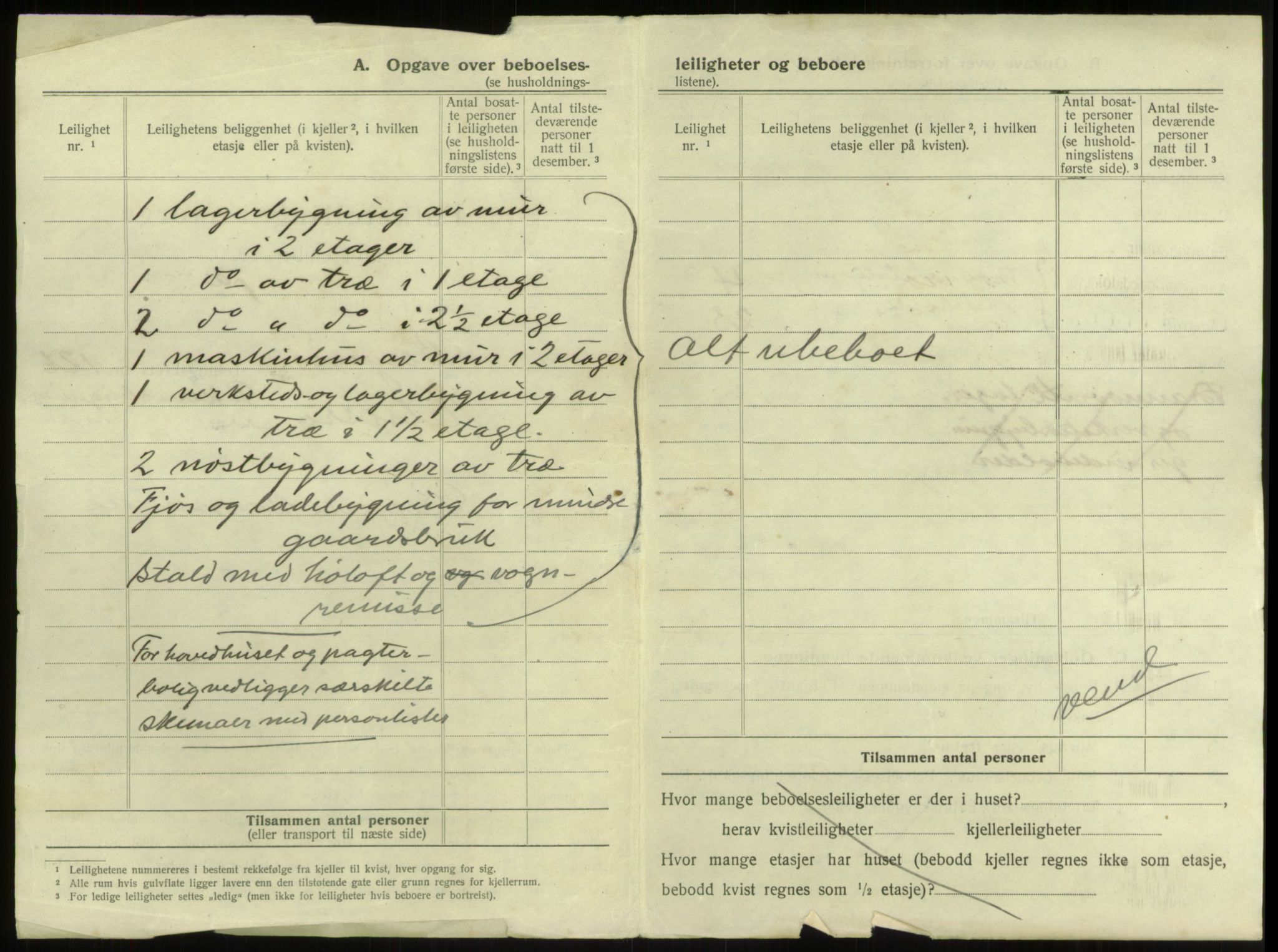 SAB, 1920 census for Bergen, 1920, p. 11626