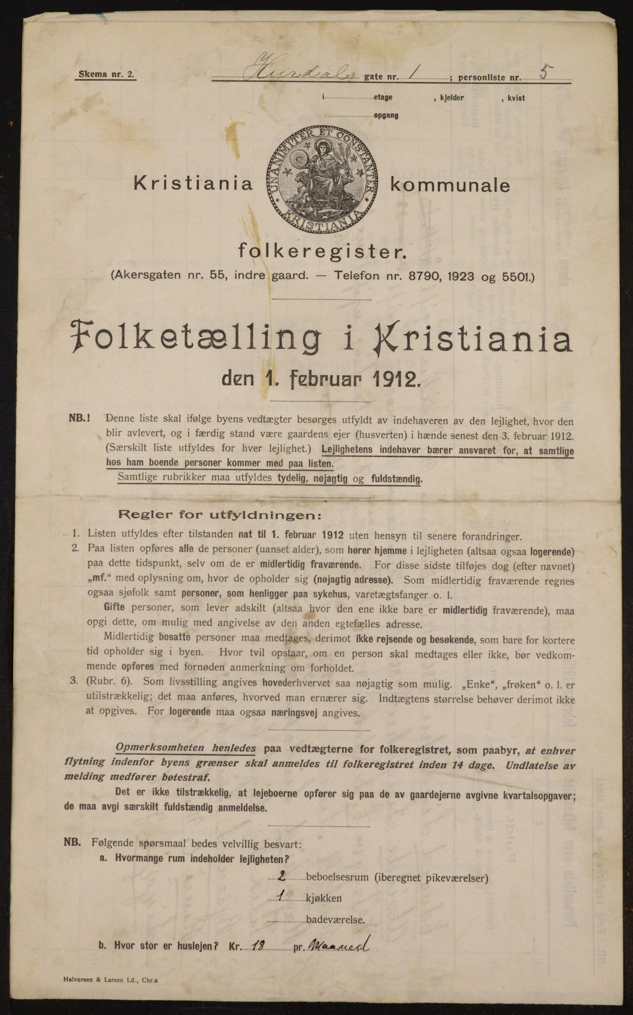 OBA, Municipal Census 1912 for Kristiania, 1912, p. 42625