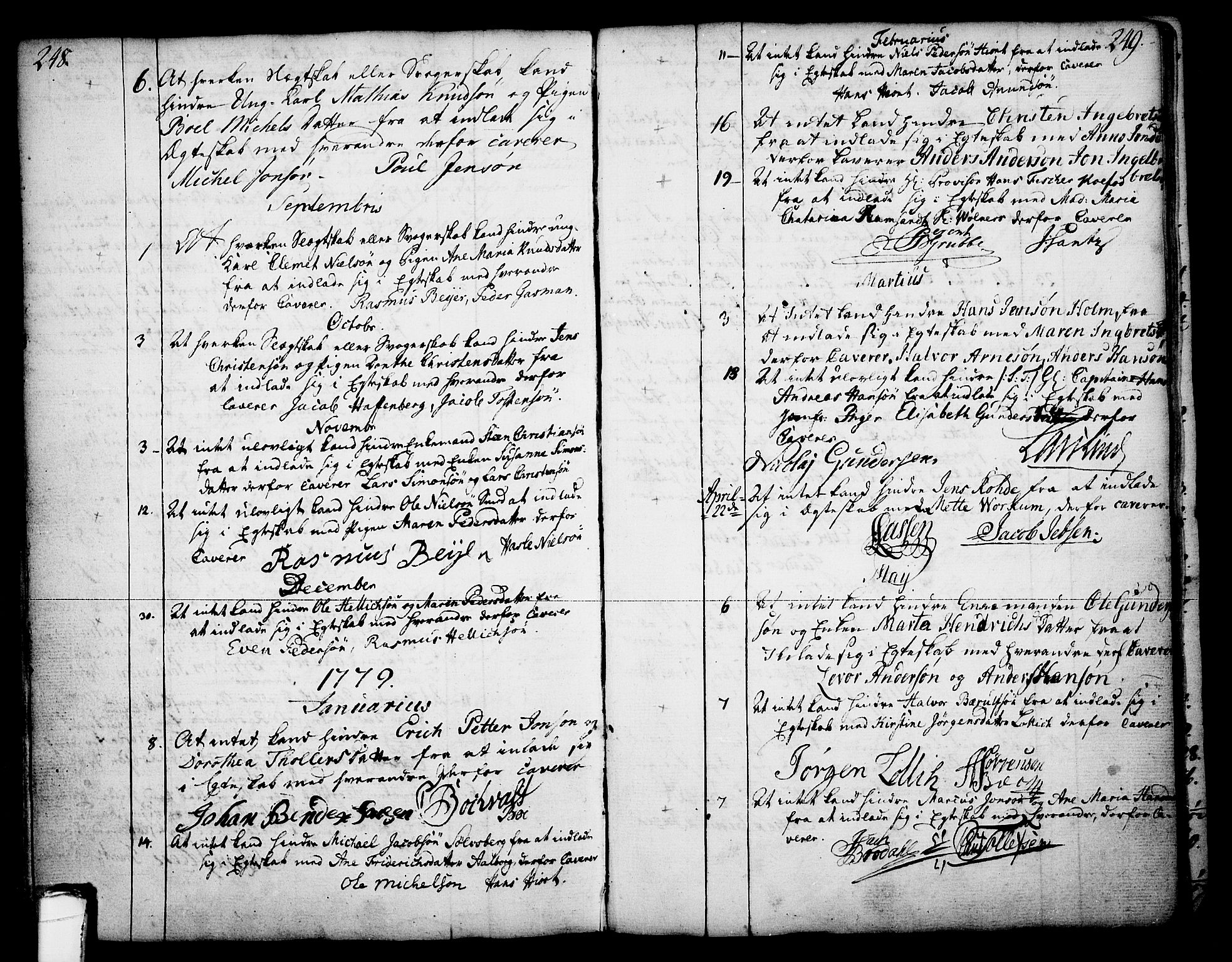 Skien kirkebøker, SAKO/A-302/F/Fa/L0003: Parish register (official) no. 3, 1755-1791, p. 248-249