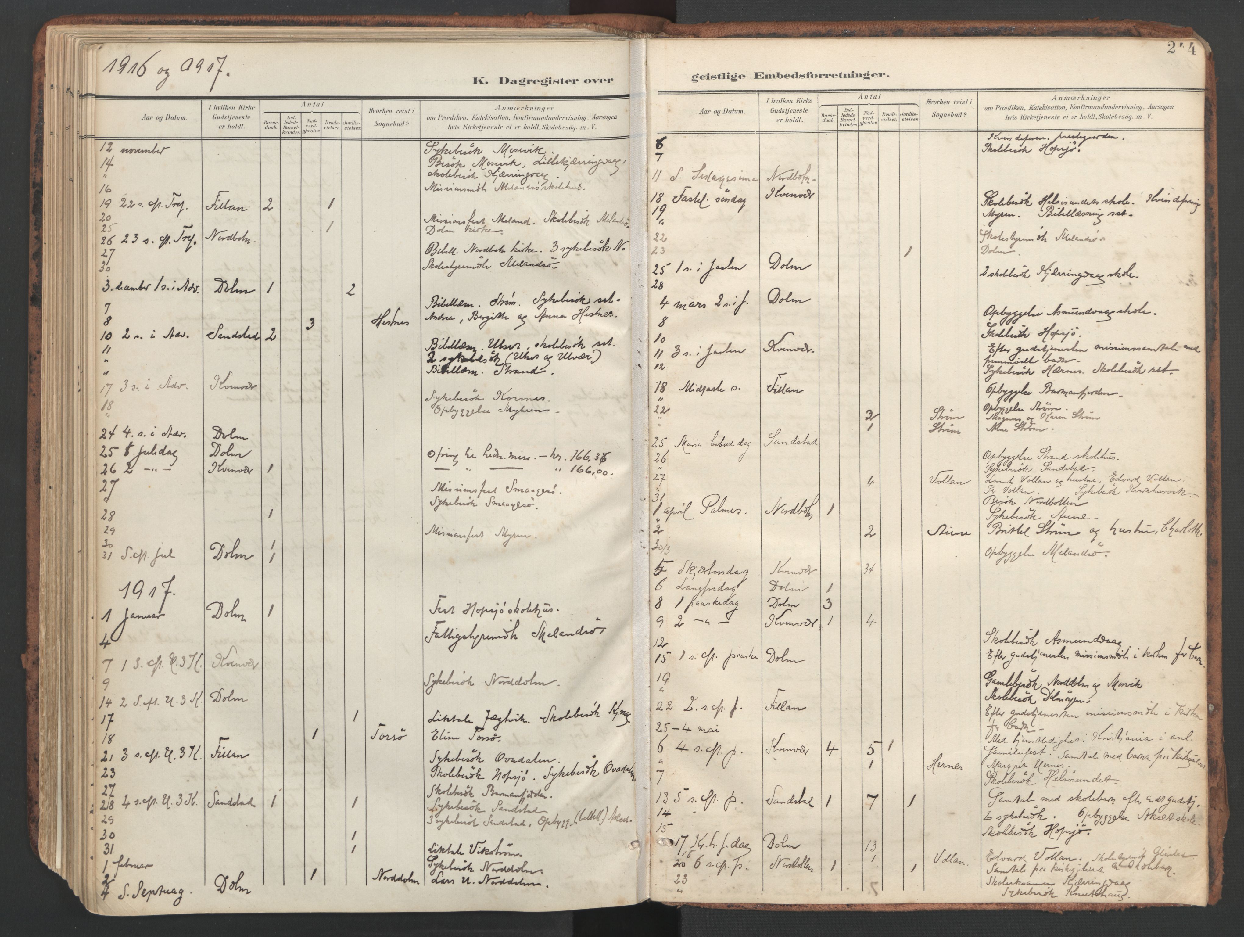 Ministerialprotokoller, klokkerbøker og fødselsregistre - Sør-Trøndelag, SAT/A-1456/634/L0537: Parish register (official) no. 634A13, 1896-1922, p. 244