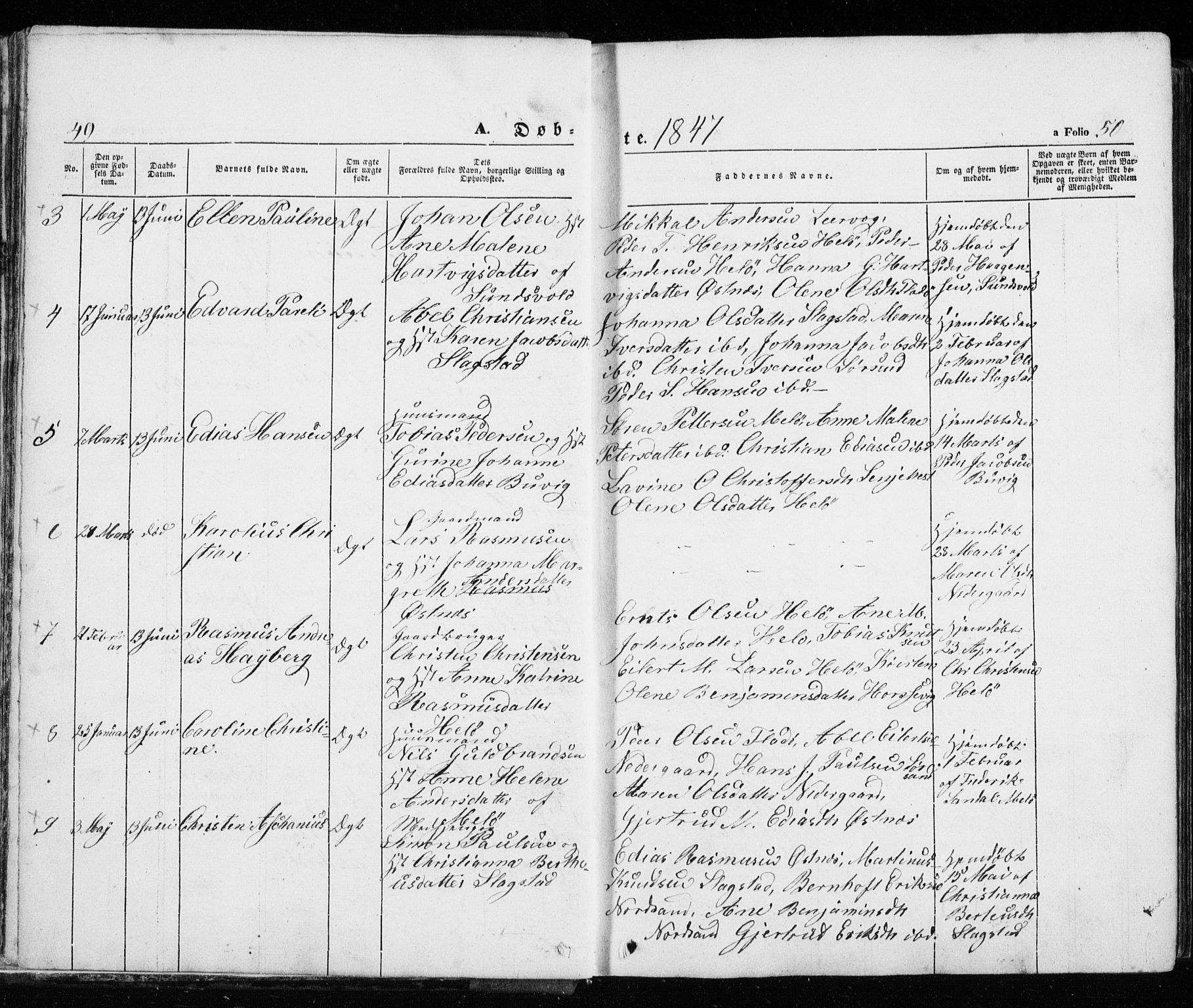 Trondenes sokneprestkontor, SATØ/S-1319/H/Ha/L0010kirke: Parish register (official) no. 10, 1840-1865, p. 49-50
