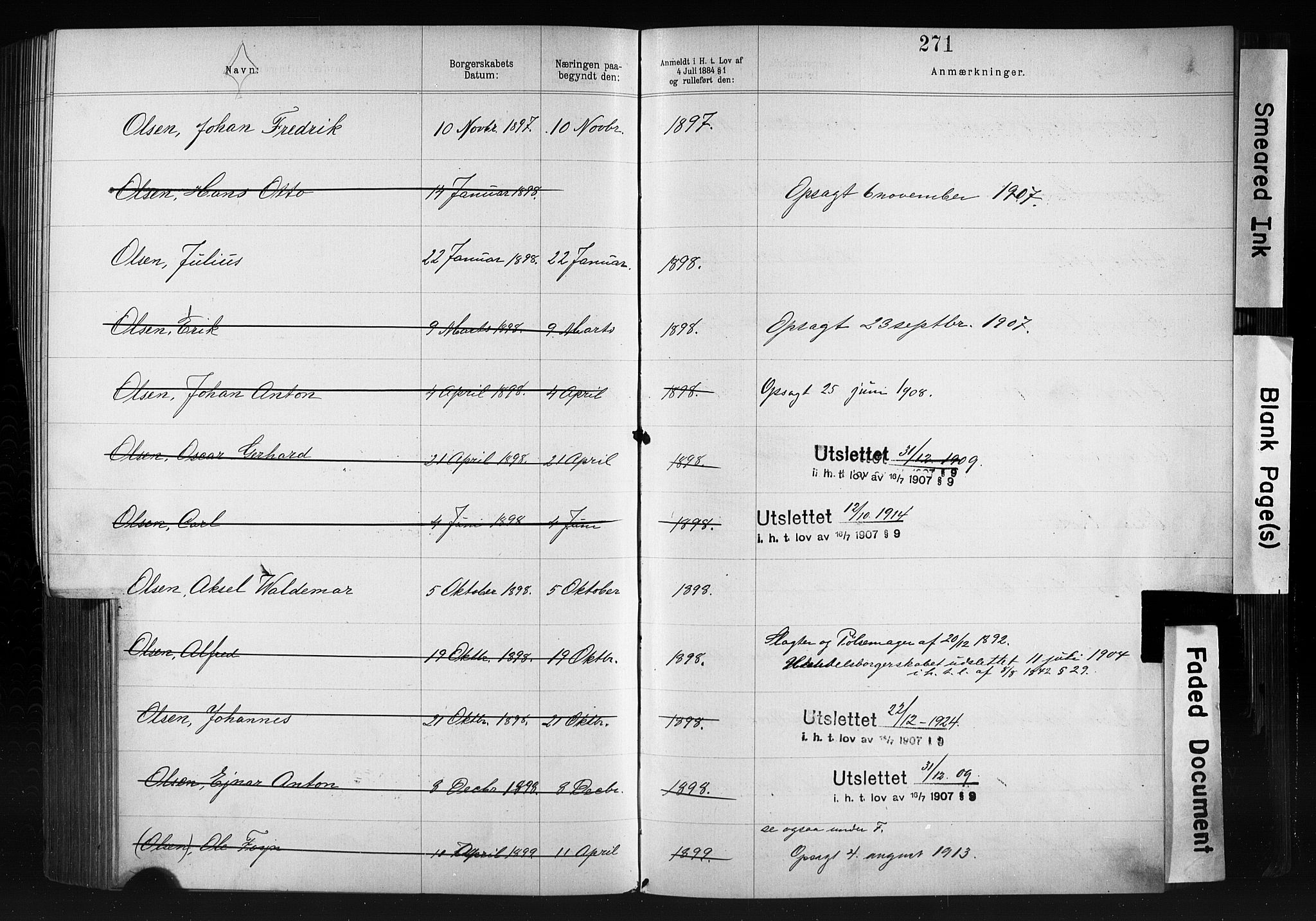 Kristiania magistrat, AV/SAO-A-10711/F/Fb/L0007: Borgerrulle, 1879-1909, p. 211