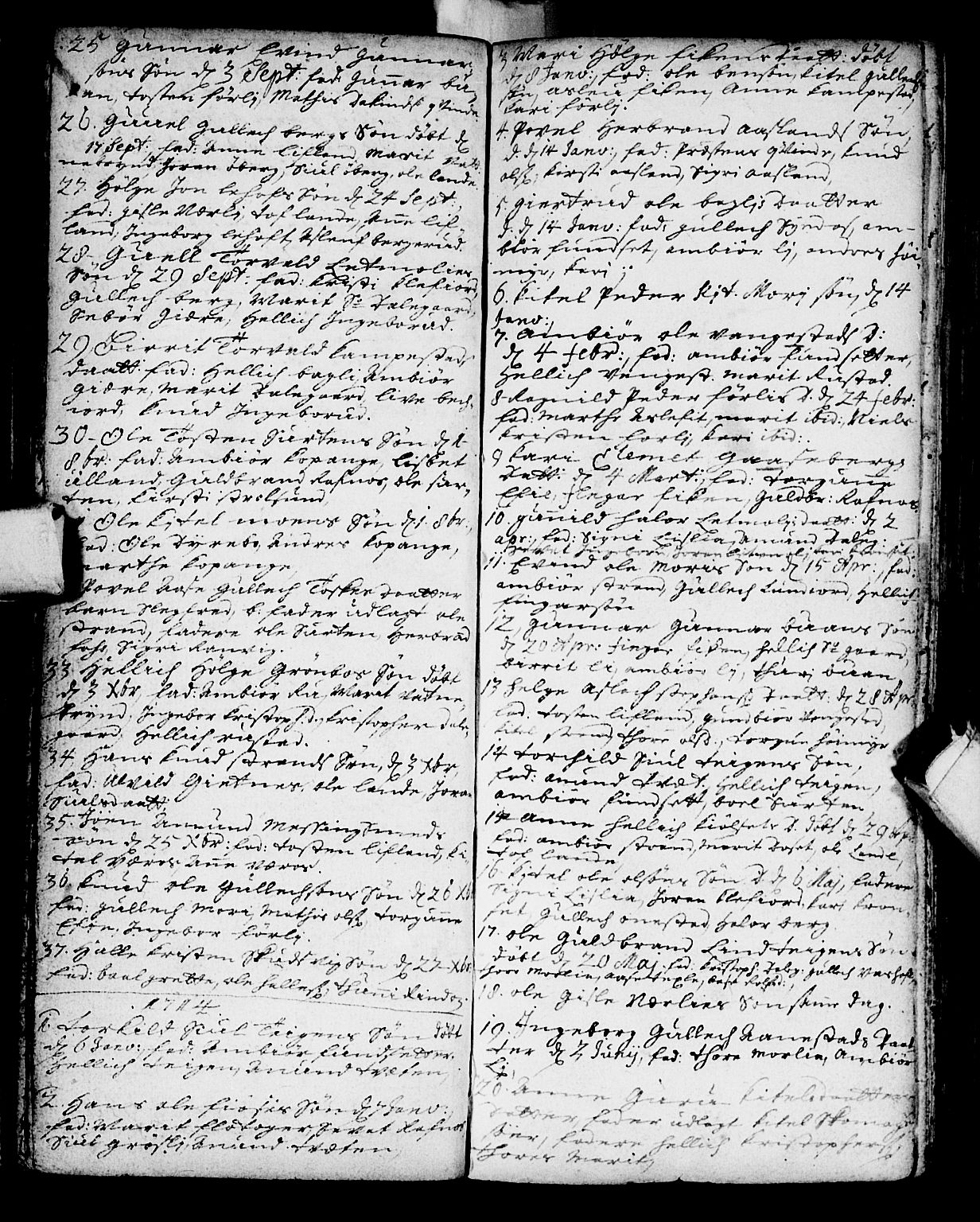 Flesberg kirkebøker, SAKO/A-18/F/Fa/L0001: Parish register (official) no. I 1, 1688-1725