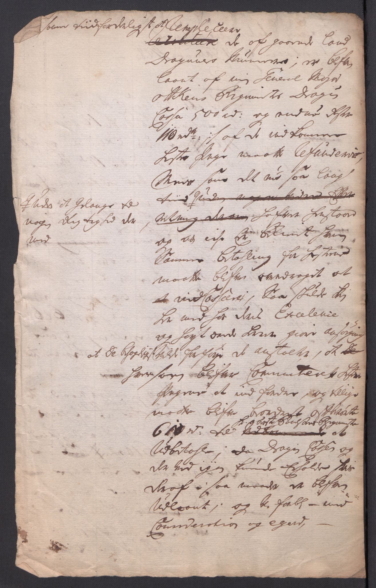 Kommanderende general (KG I) med Det norske krigsdirektorium, AV/RA-EA-5419/B/L0010: Kommanderende generals konsepter og kopibok, 1728-1730, p. 38