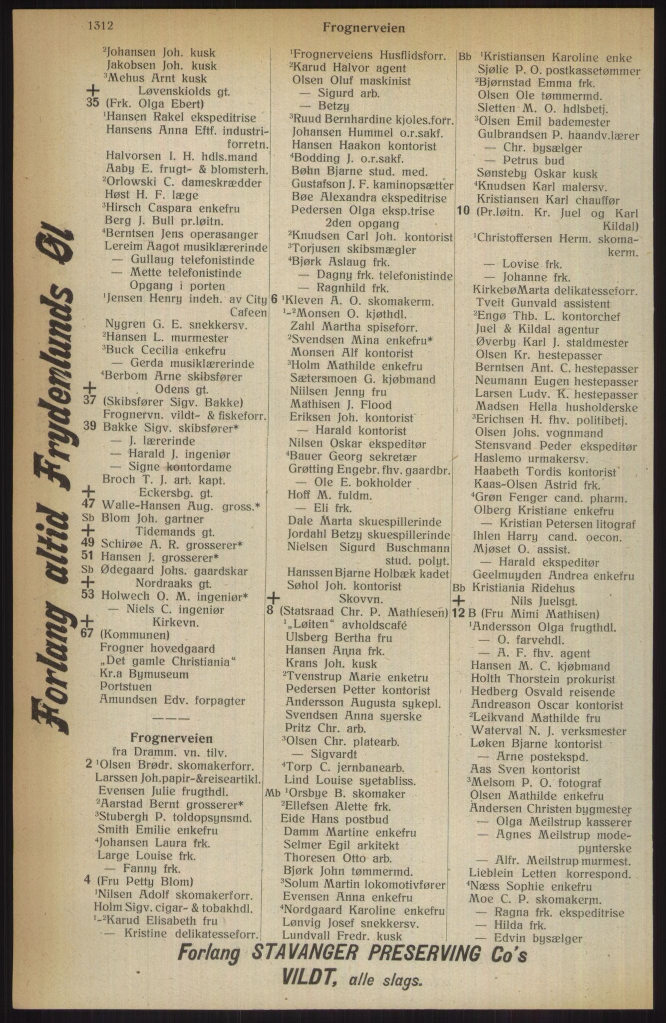 Kristiania/Oslo adressebok, PUBL/-, 1914, p. 1312