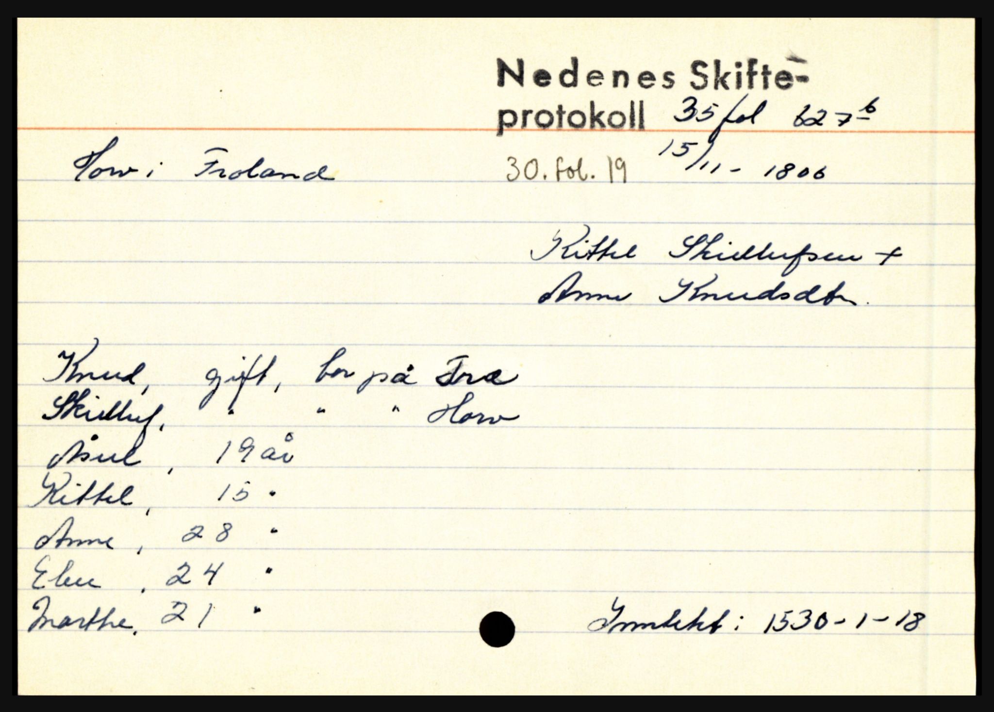 Nedenes sorenskriveri før 1824, AV/SAK-1221-0007/H, p. 13019