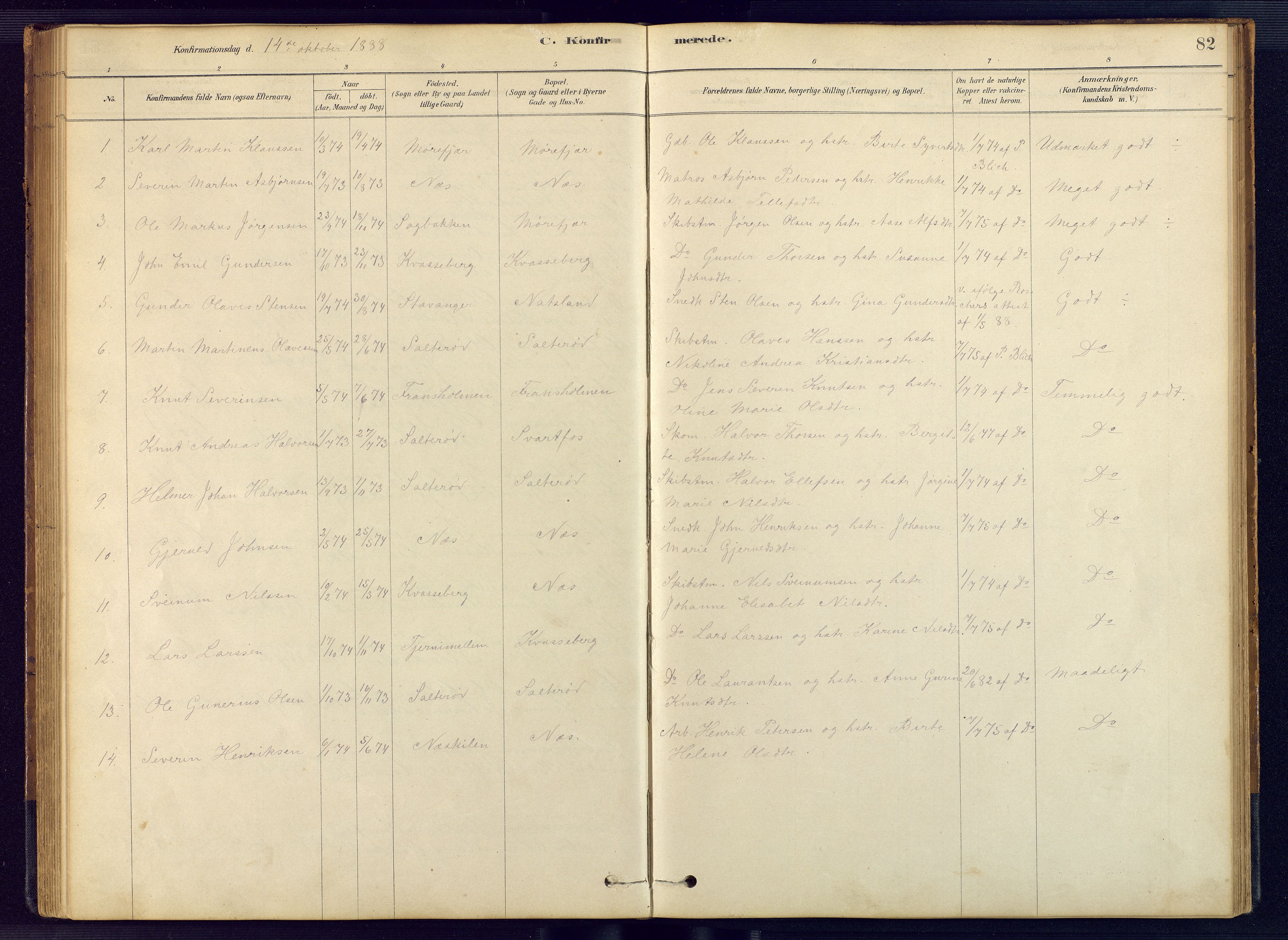 Austre Moland sokneprestkontor, AV/SAK-1111-0001/F/Fb/Fbb/L0001: Parish register (copy) no. B 1, 1878-1904, p. 82