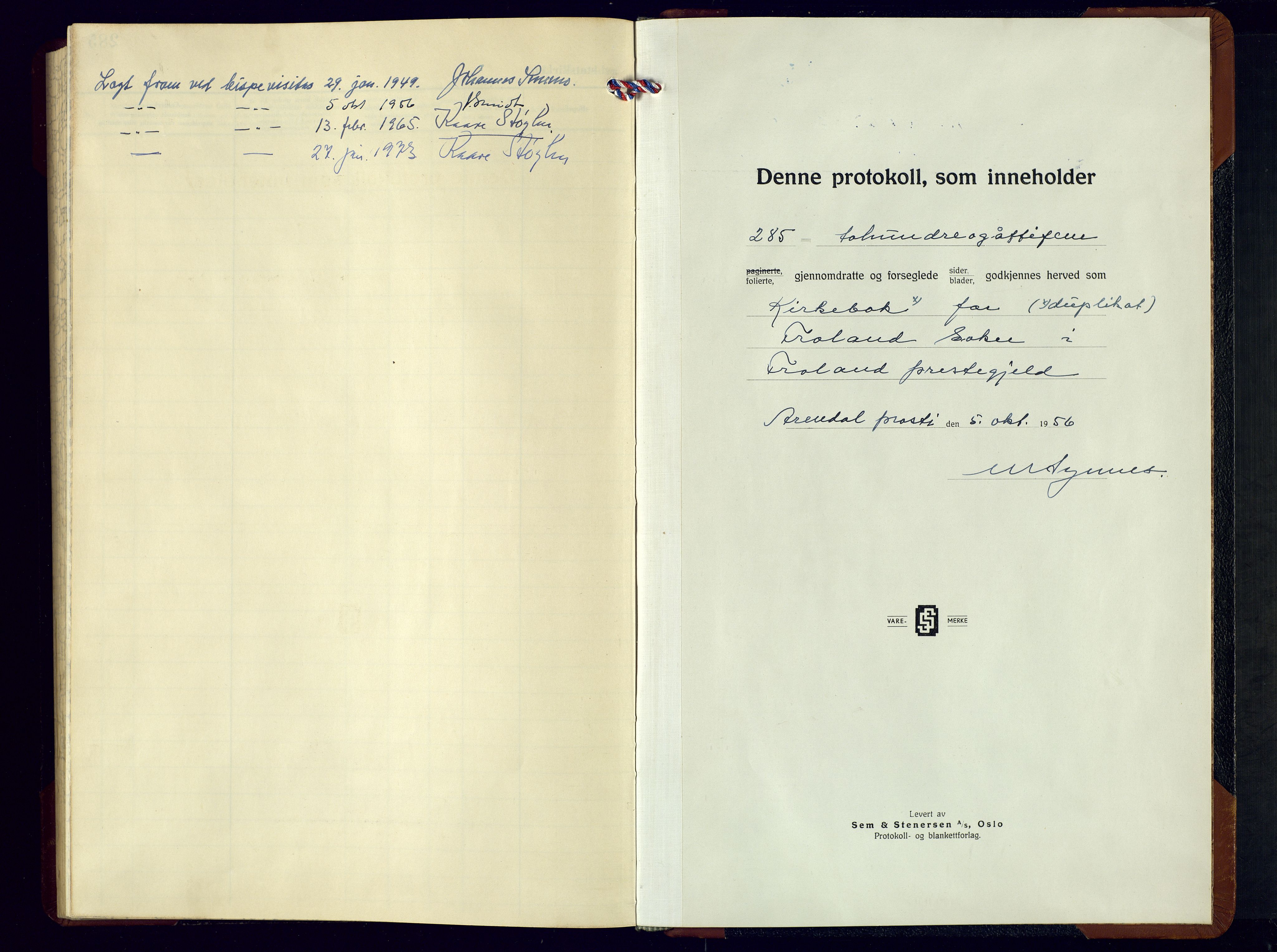 Froland sokneprestkontor, AV/SAK-1111-0013/F/Fb/L0012: Parish register (copy) no. B-12, 1947-1968