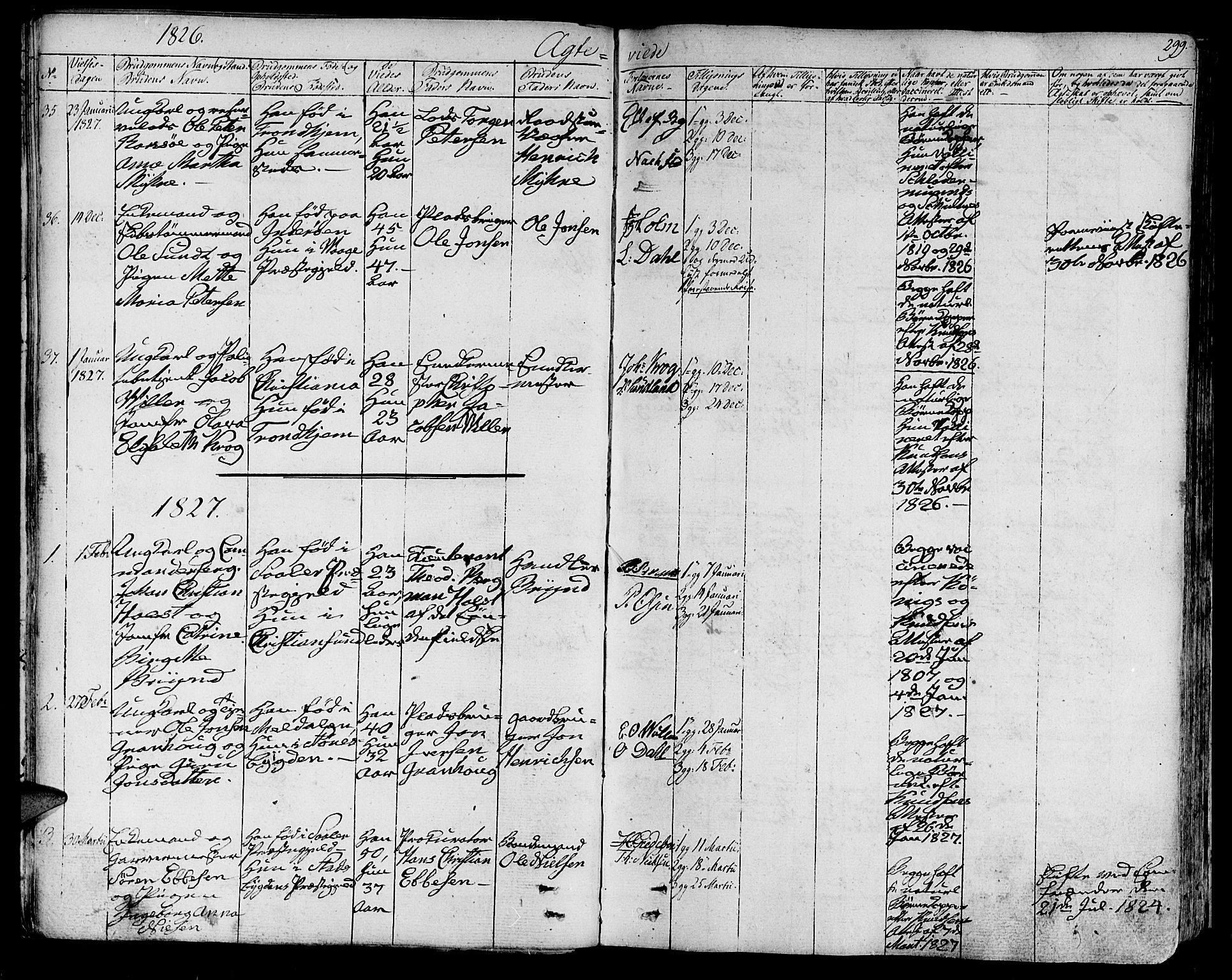 Ministerialprotokoller, klokkerbøker og fødselsregistre - Sør-Trøndelag, SAT/A-1456/602/L0109: Parish register (official) no. 602A07, 1821-1840, p. 299
