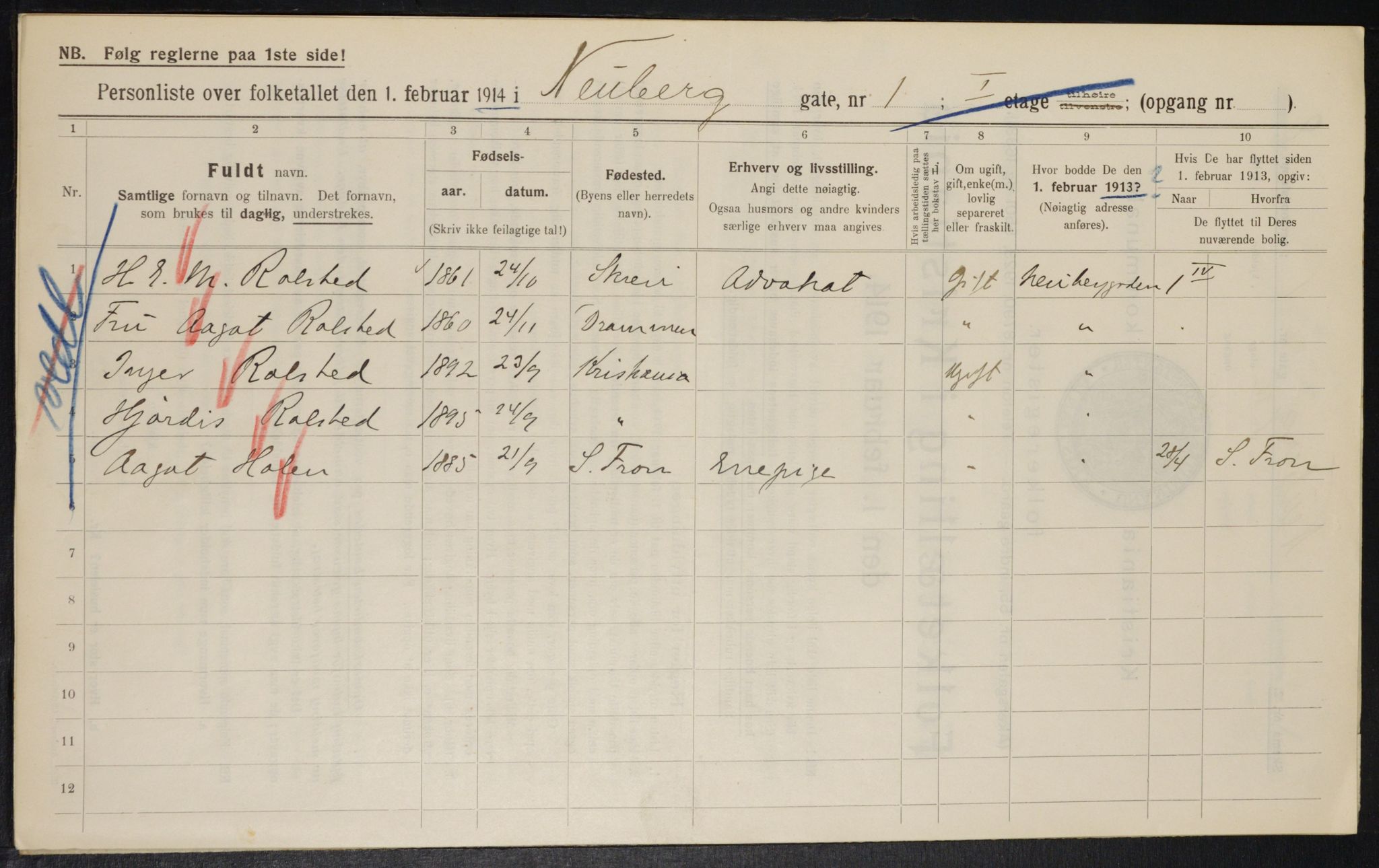 OBA, Municipal Census 1914 for Kristiania, 1914, p. 69653