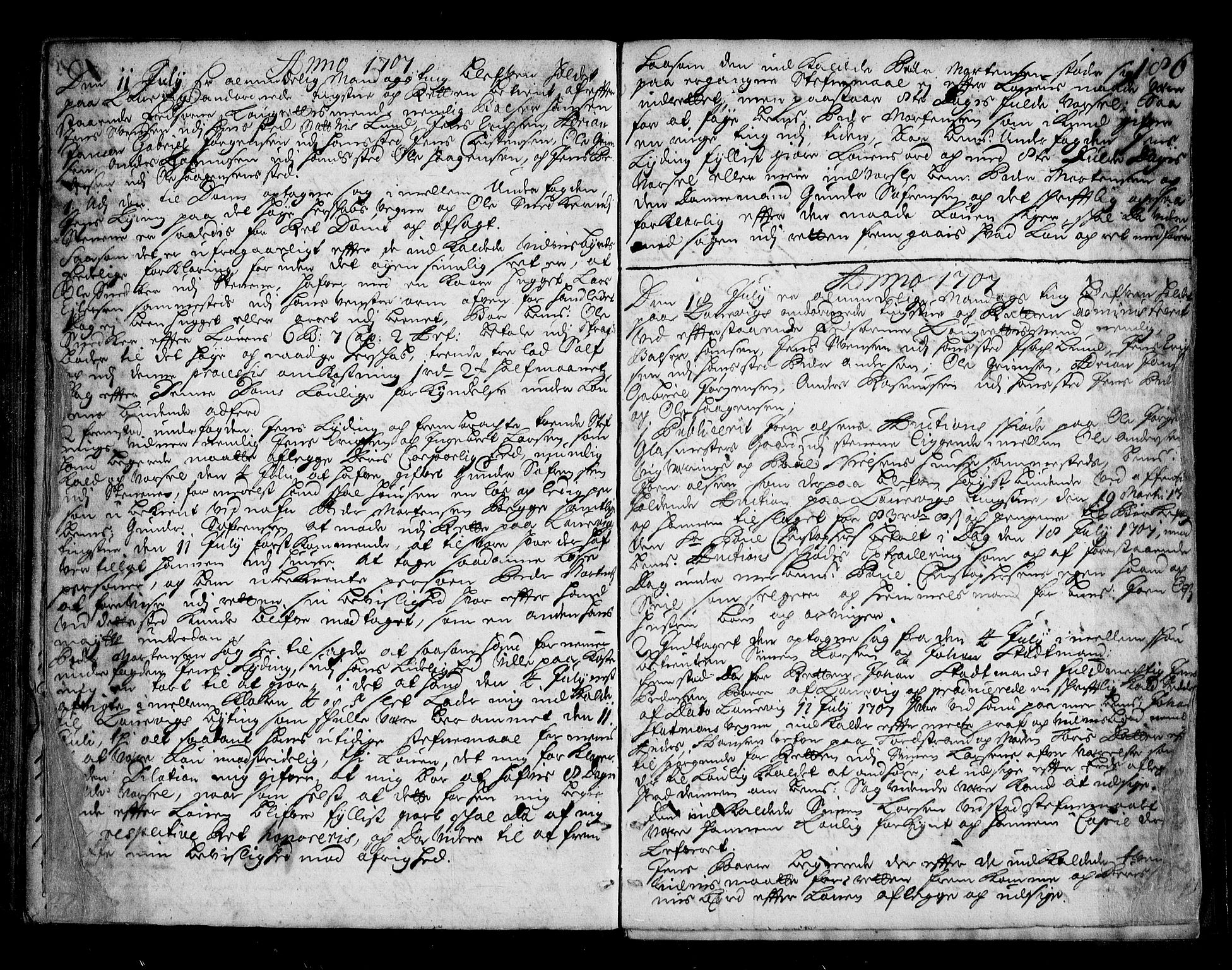 Larvik byfogd, AV/SAKO-A-218/F/Fa/L0008: Tingbok., 1703-1707, p. 186