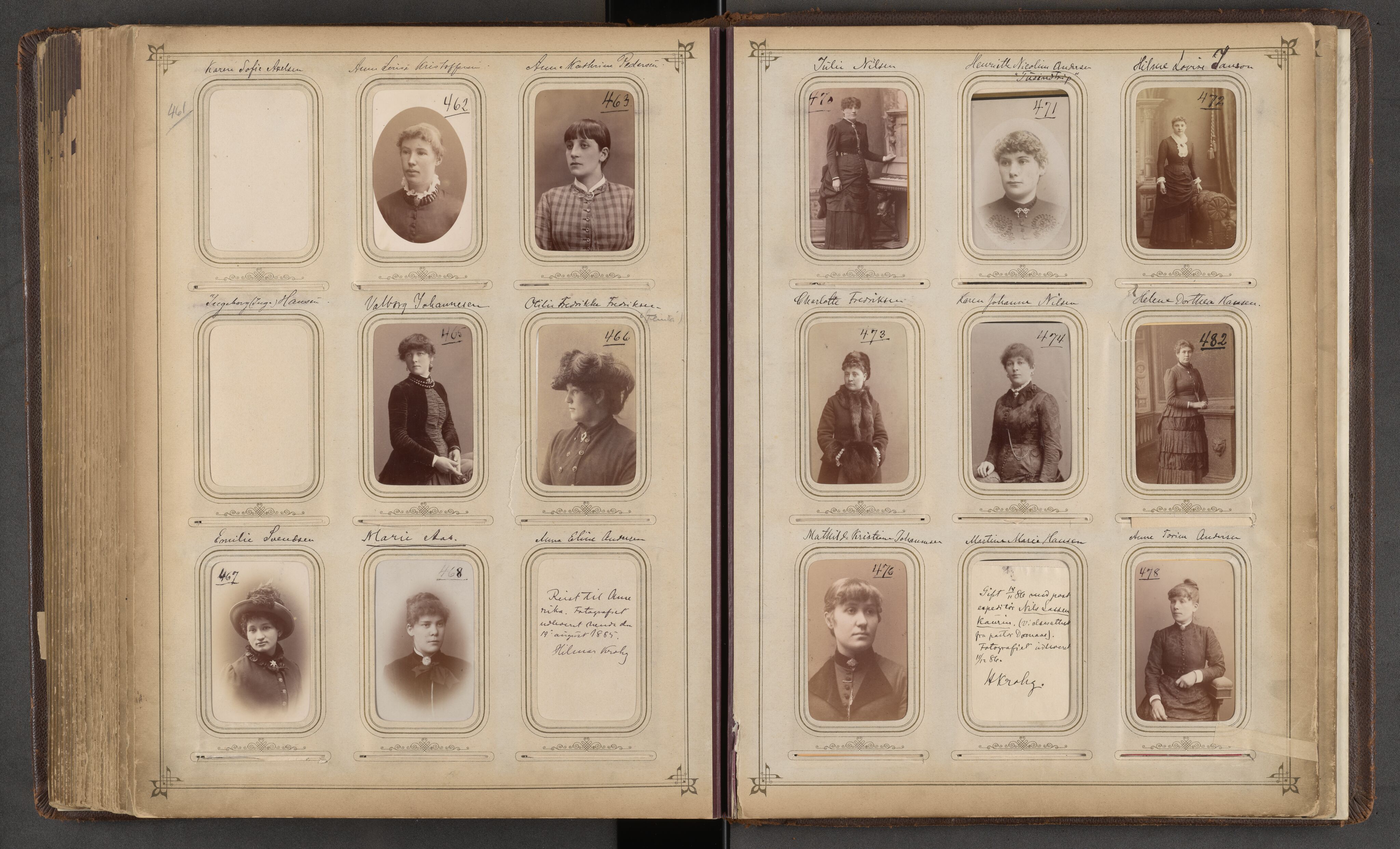 Oslo politikammer, Sedelighetsavdelingen, AV/SAO-A-11437/U/L0001: Fotografialbum, 1880-1900