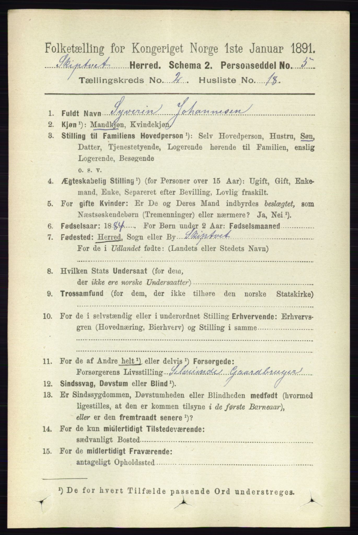 RA, 1891 census for 0127 Skiptvet, 1891, p. 653