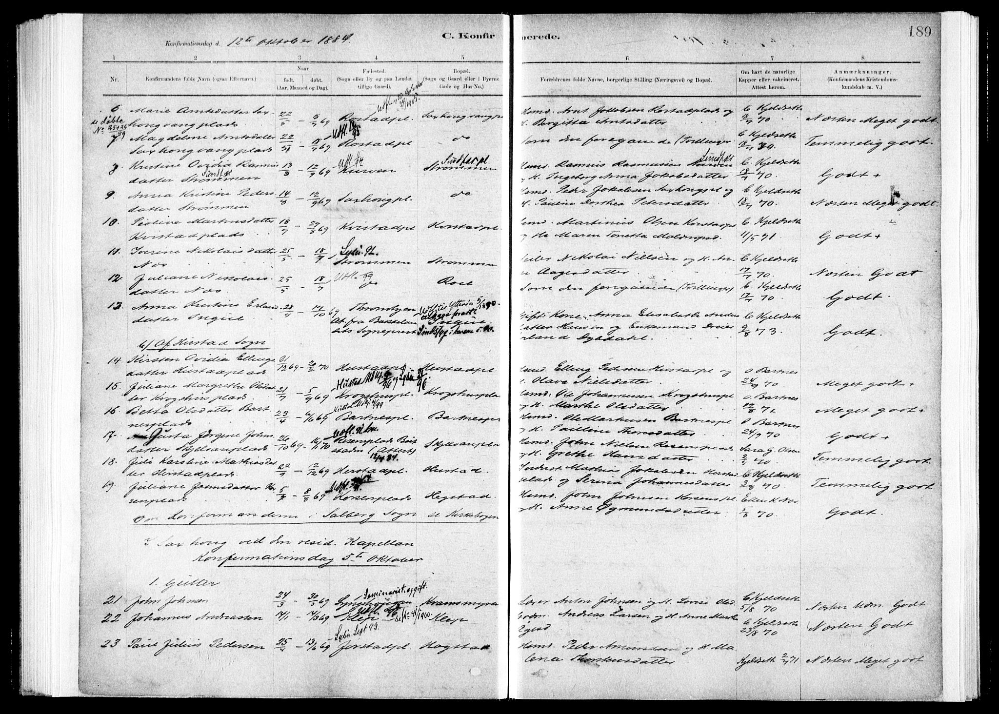 Ministerialprotokoller, klokkerbøker og fødselsregistre - Nord-Trøndelag, AV/SAT-A-1458/730/L0285: Parish register (official) no. 730A10, 1879-1914, p. 189