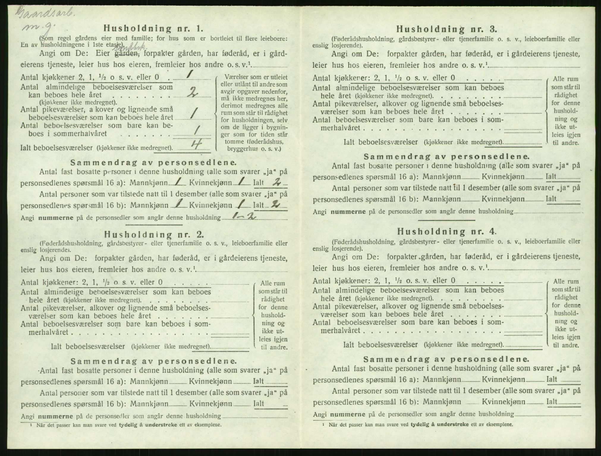 SAT, 1920 census for Tingvoll, 1920, p. 99