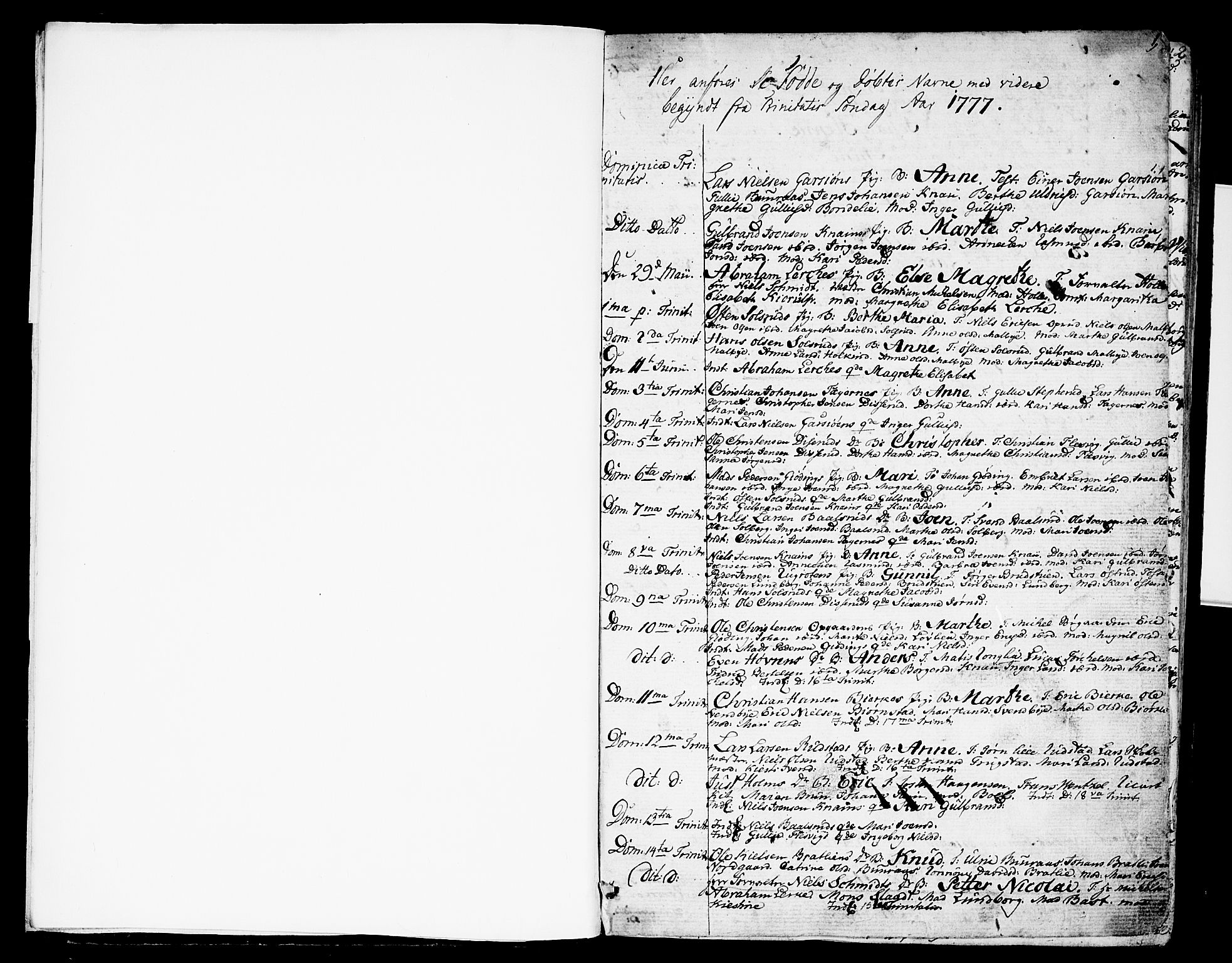 Hurdal prestekontor Kirkebøker, SAO/A-10889/F/Fa/L0001: Parish register (official) no. I 1, 1777-1812, p. 1